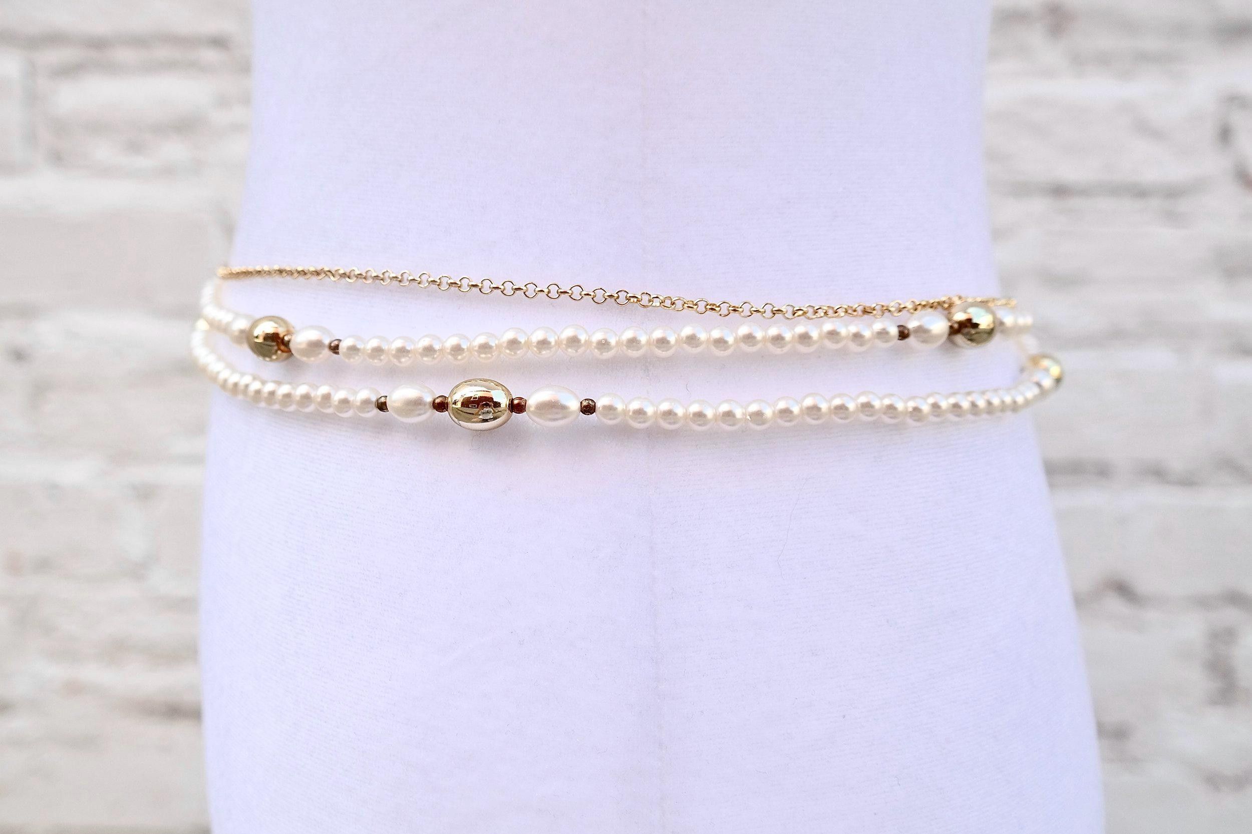 Handmade Pearl & Gold Waist Chain Size ONE SIZE - 6 Thumbnail