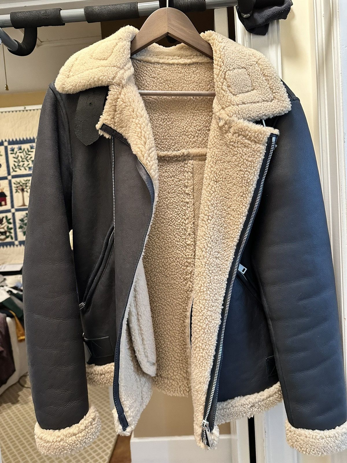 Sandro Shearling coat | Grailed