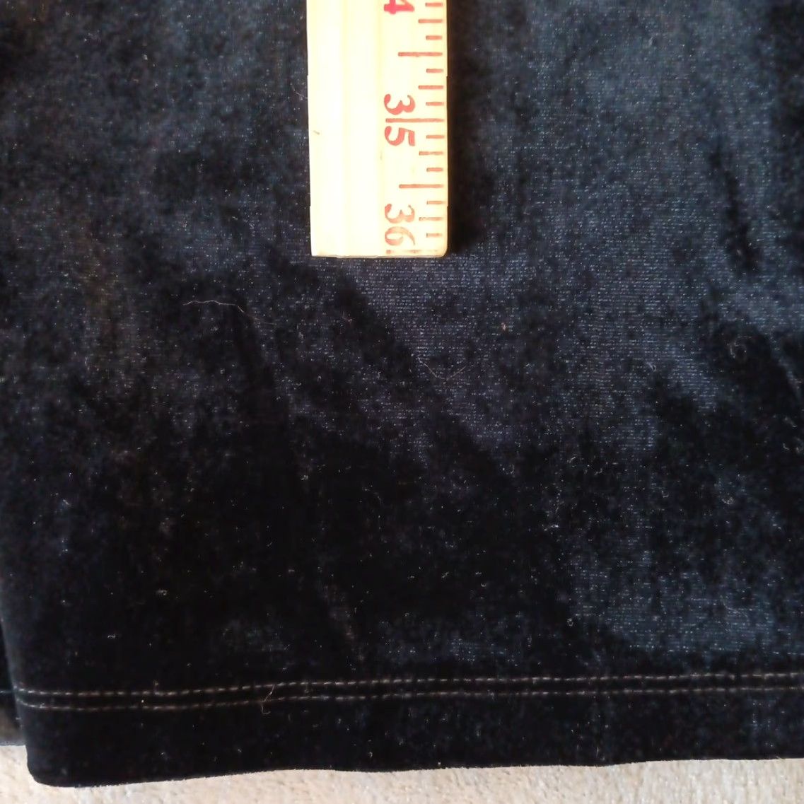 Lands' End Lands' End Fit Flare Dress L Black Velour Long Sleeve Midi Pullover Dress Women Regular Size L Black Velour Stretch Elastic Waist Size L / US 10 / IT 46 - 6 Thumbnail