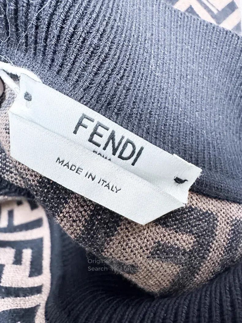 Fendi Fendi Brown Classic Double F Monogram Knit Midi Skirt Size 25" / US 0 / IT 36 - 5 Thumbnail