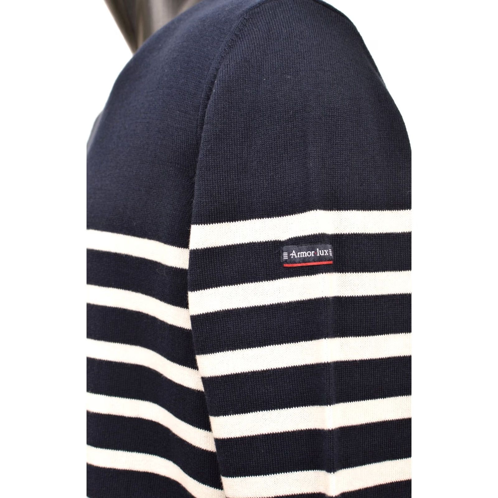 Vintage Armor Lux H5E Marine Deep Milk Striped Cotton Sweater Shirt Pullover Men Size 3 Blue Size US S / EU 44-46 / 1 - 3 Thumbnail