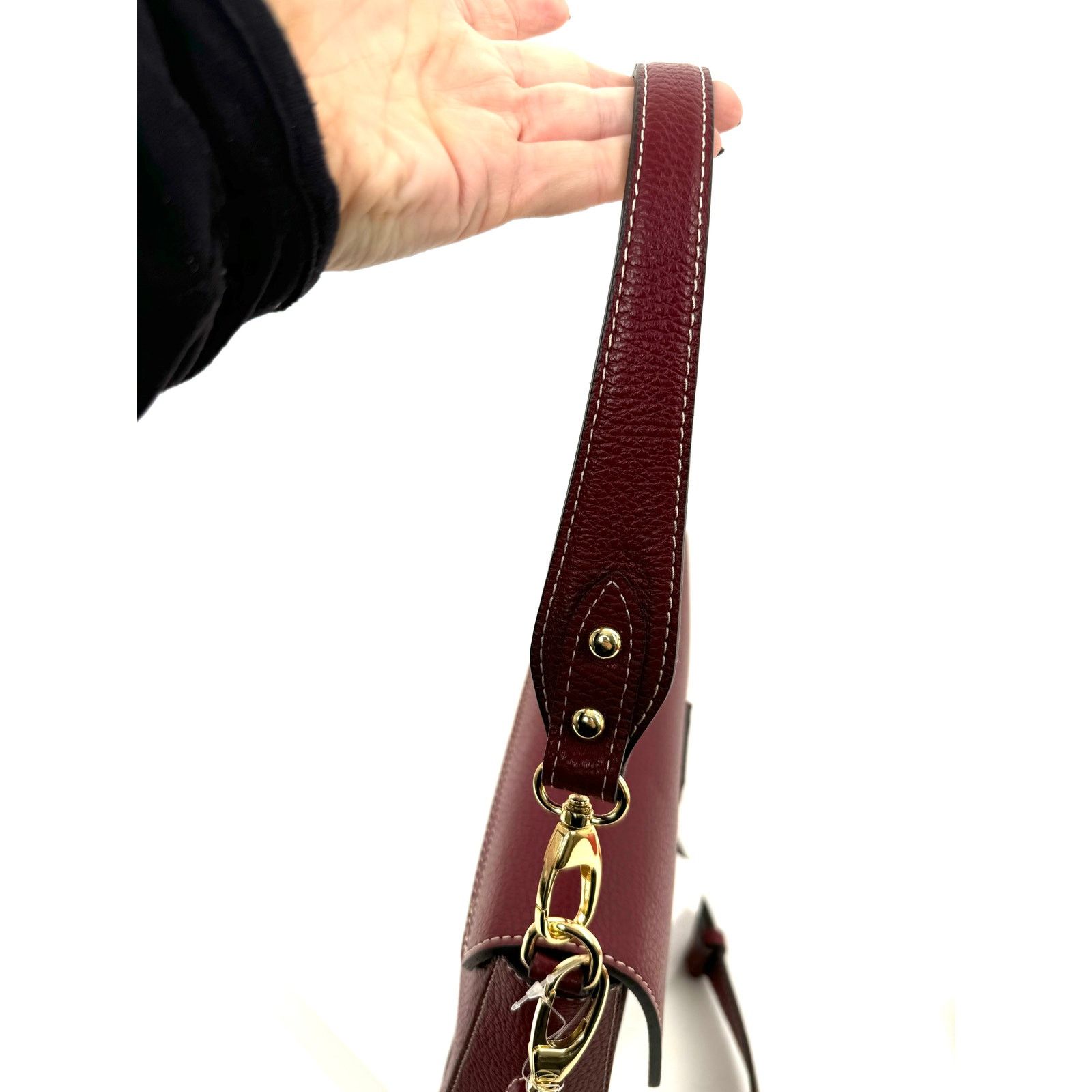 Other Divina Firenze Cranberry Leather Baguette Flap Crossbody Bag Size ONE SIZE - 5 Thumbnail