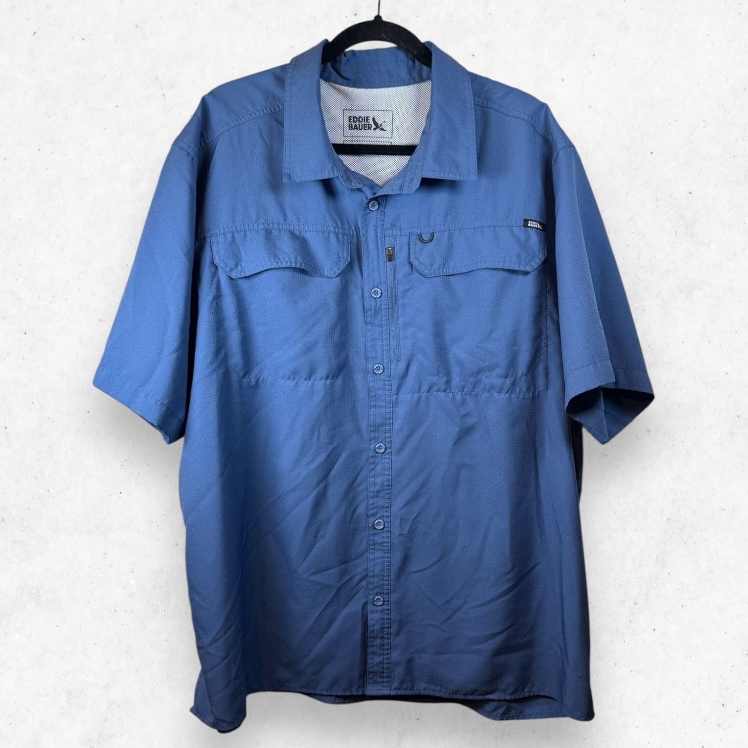 Eddie Bauer Eddie Bauer Outdoor Fishing Shirt XXL Blue Polyester Size US XXL / EU 58 / 5 - 1 Thumbnail