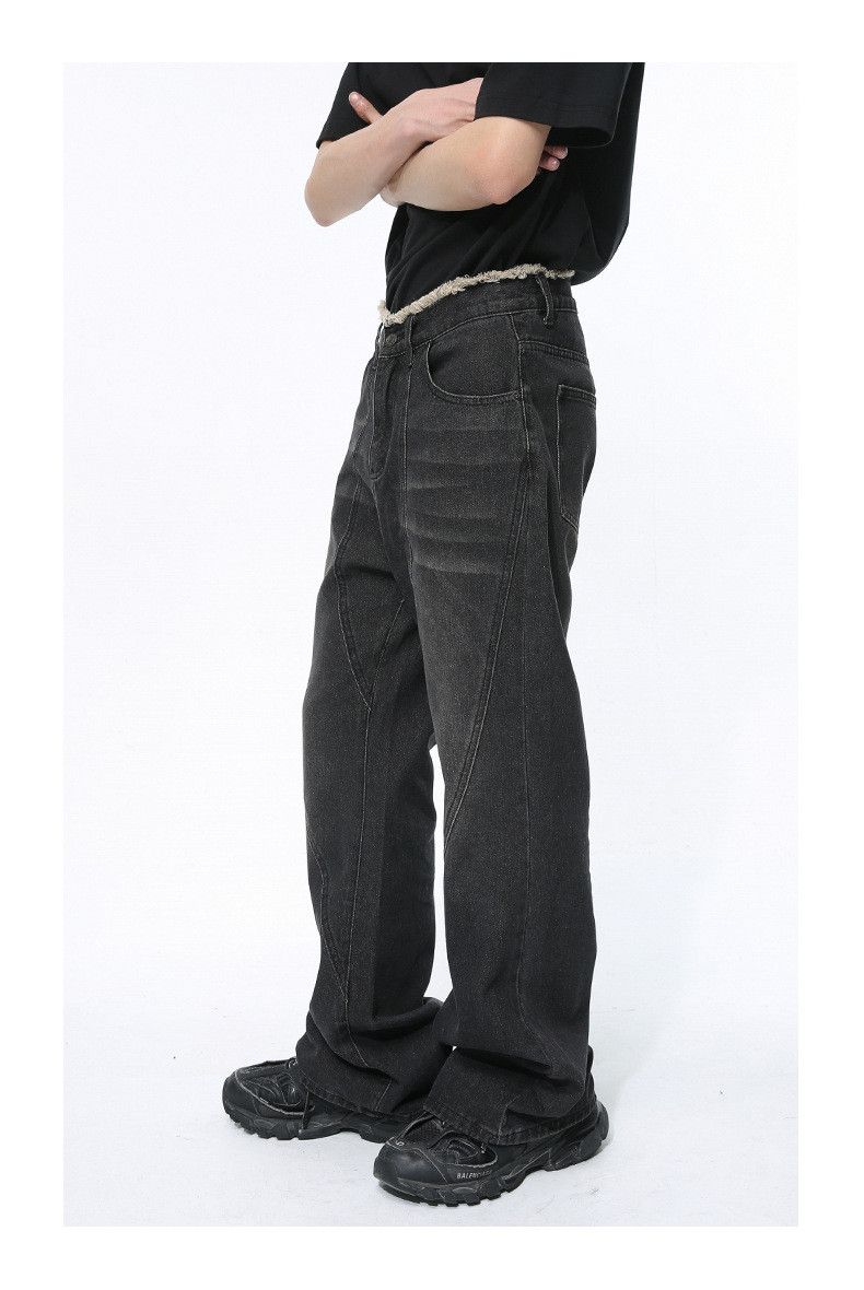 Japanese Brand × Jean Black Raw Waist Flared Jeans Size US 32 / EU 48 - 4 Thumbnail