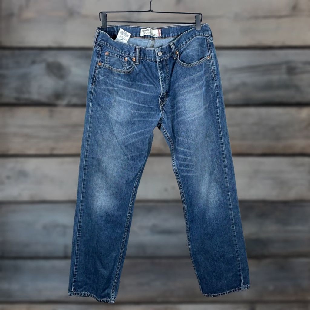 Levi's Levi's 559 Relaxed Straight Jeans Men 36 x 31 Blue Distressed Denim Size US 36 / EU 52 - 1 Thumbnail