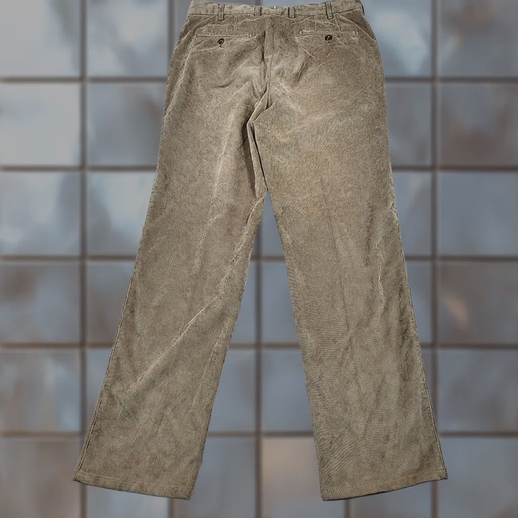 Peter Millar Peter Millar Pants Mens 32x32 Corduroy Flat Front Nanoluxe Casual Trousers Brown Tan Flat Front Pocket Solid Chino Regular Mens Size US 32 / EU 48 - 1 Thumbnail