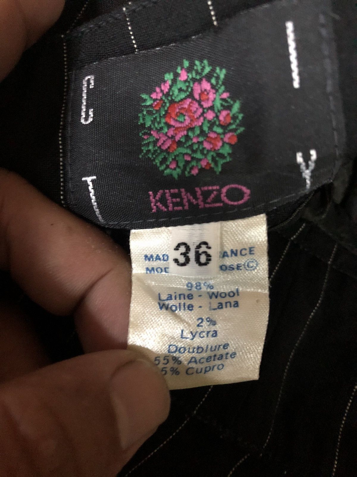 Kenzo × Vintage Kenzo made in France Pinstripe Skirt Size 25" / US 0 / IT 36 - 3 Thumbnail