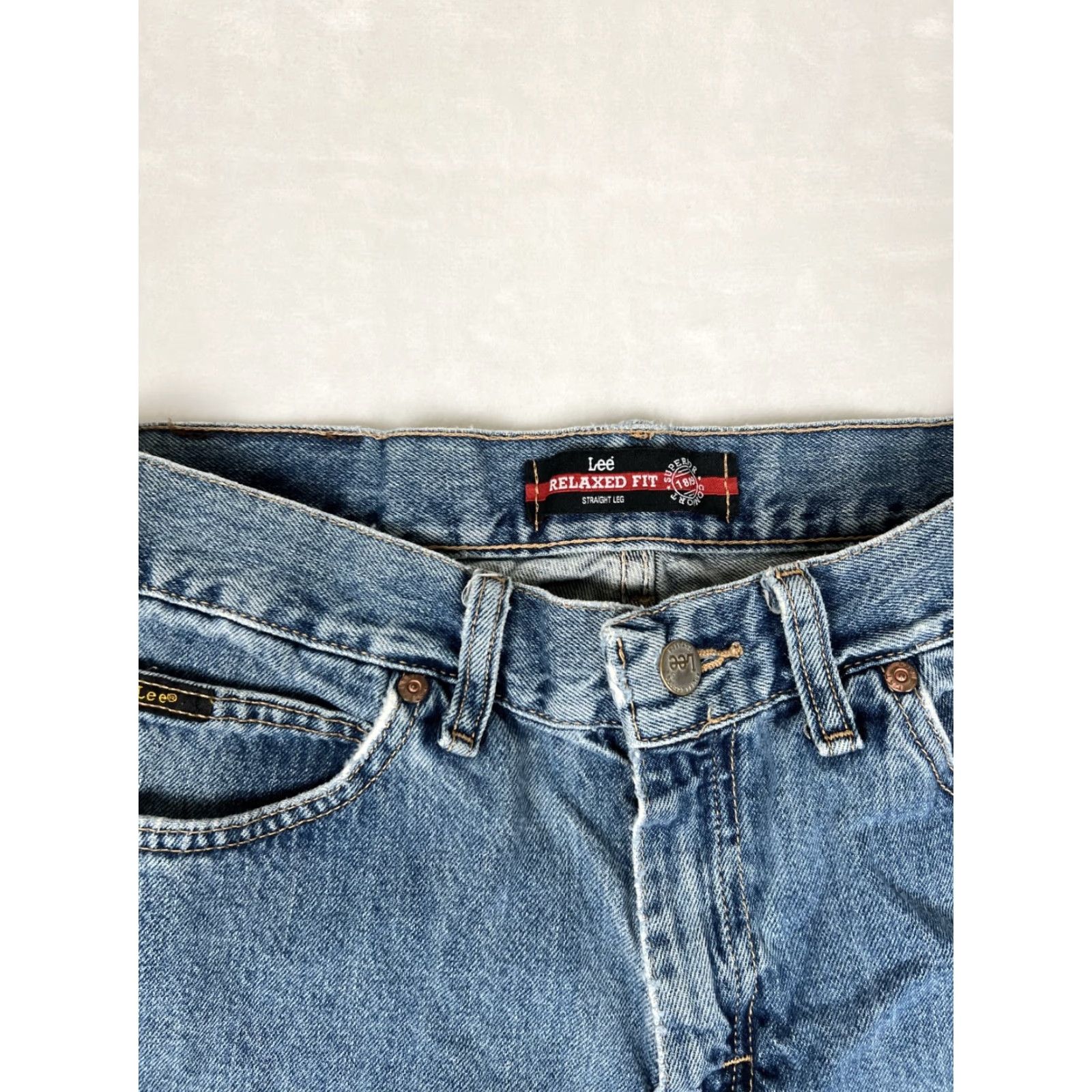 Lee VINTAGE Lee Jeans 30x32 Straight Leg 5-Pocket Denim Mens Brown Medium Wash 90s USA Lee Classic Fit Regular Slim? Size US 30 / EU 46 - 3 Thumbnail