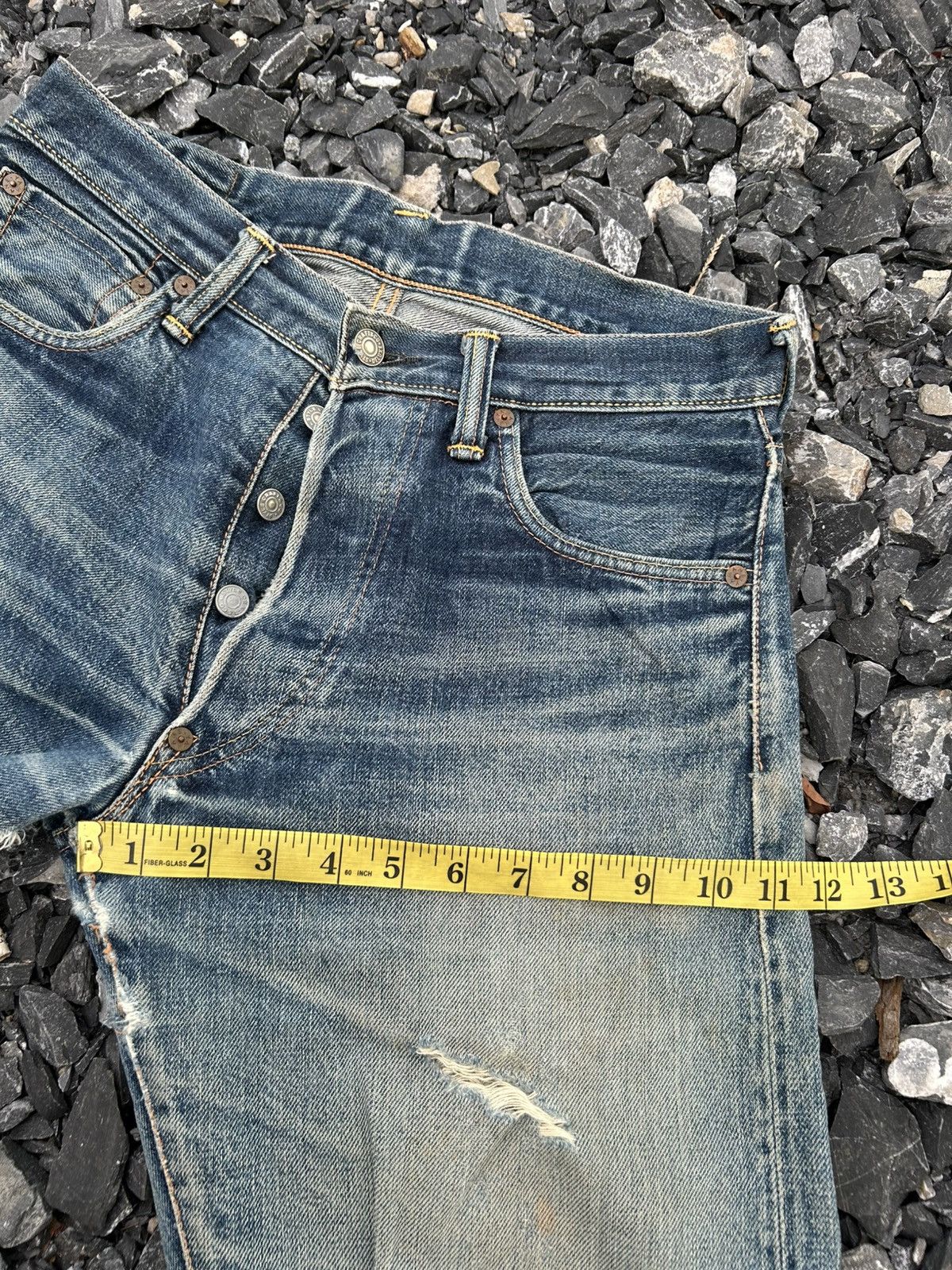 Japanese Brand × Kapital × Vintage Evisu Selvedge Distressed Japanese Denim Jeans Size US 29 - 24 Thumbnail