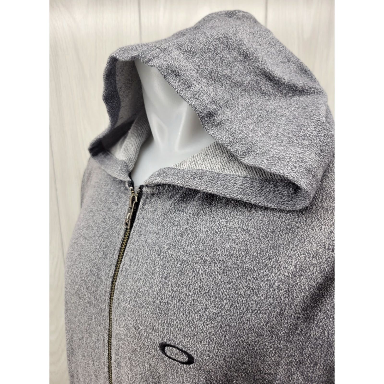 Oakley Oakley Hoodie Mens LRG Gray Full Zip Pockets Size US XL / EU 56 / 4 - 3 Thumbnail