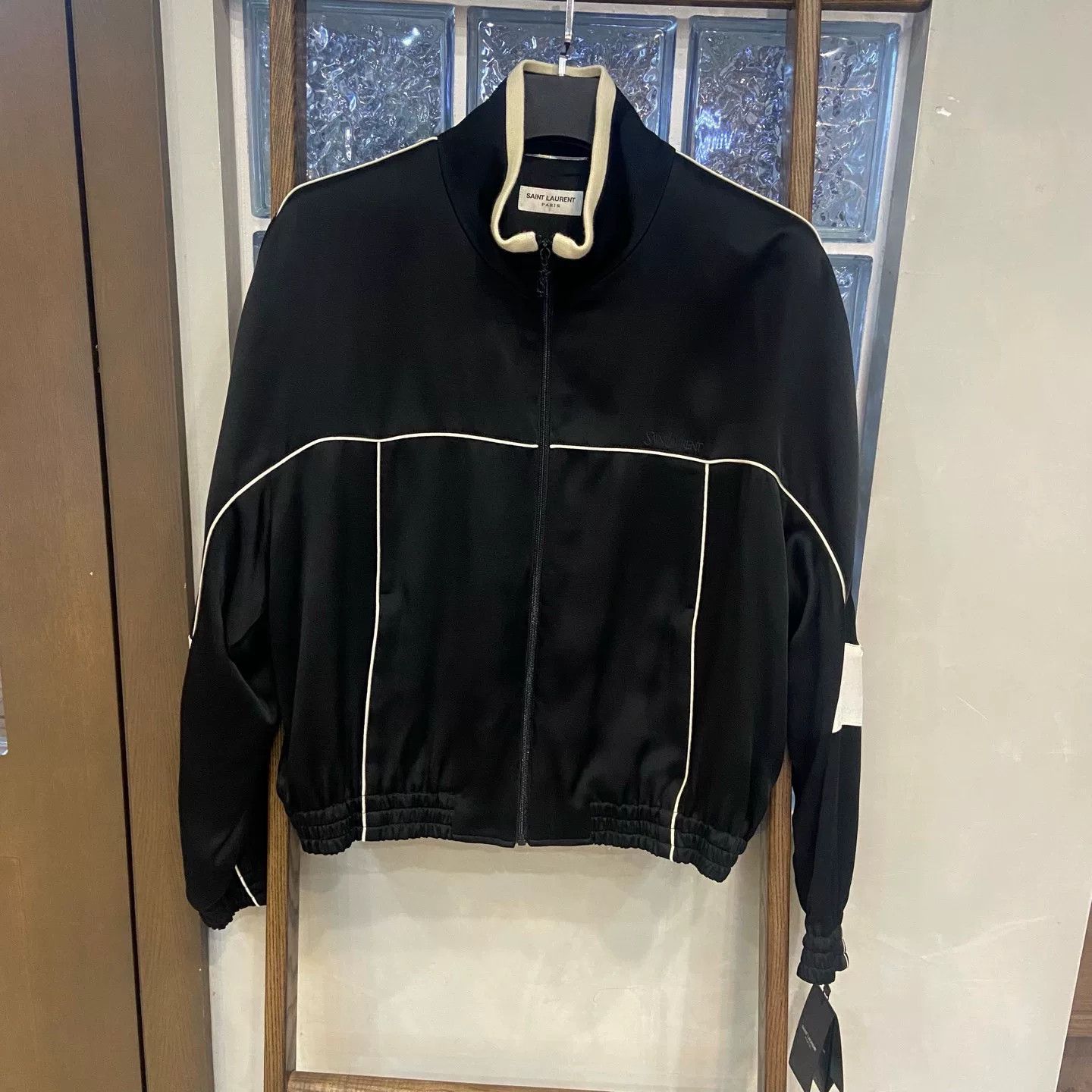Saint Laurent Paris Saint Laurent FW23 Black White Trim Jacket Size US M / EU 48-50 / 2 - 1 Thumbnail