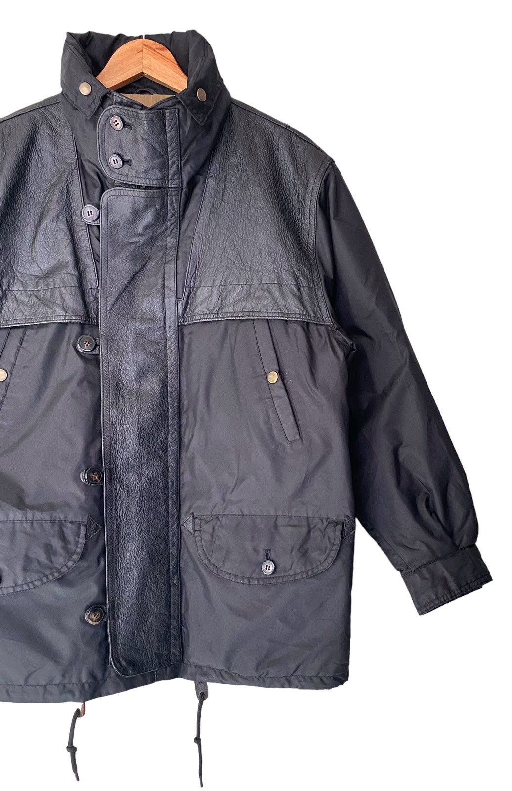 Grassroots California × If Only Was True × Vintage Vintage GRASS ROOST Leather Nylon Jacket Size US M / EU 48-50 / 2 - 3 Thumbnail