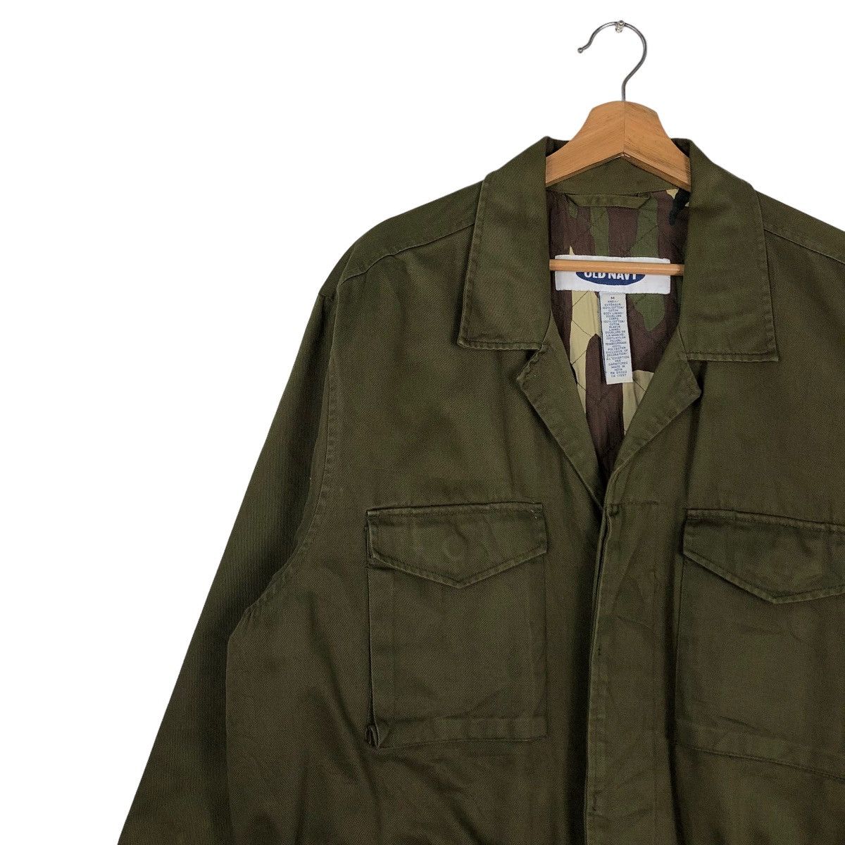 Old Navy 📌VINTAGE CHORE BIKER MILITARY JACKET OLDNAVY CAMOUFLAGE Size US M / EU 48-50 / 2 - 11 Thumbnail