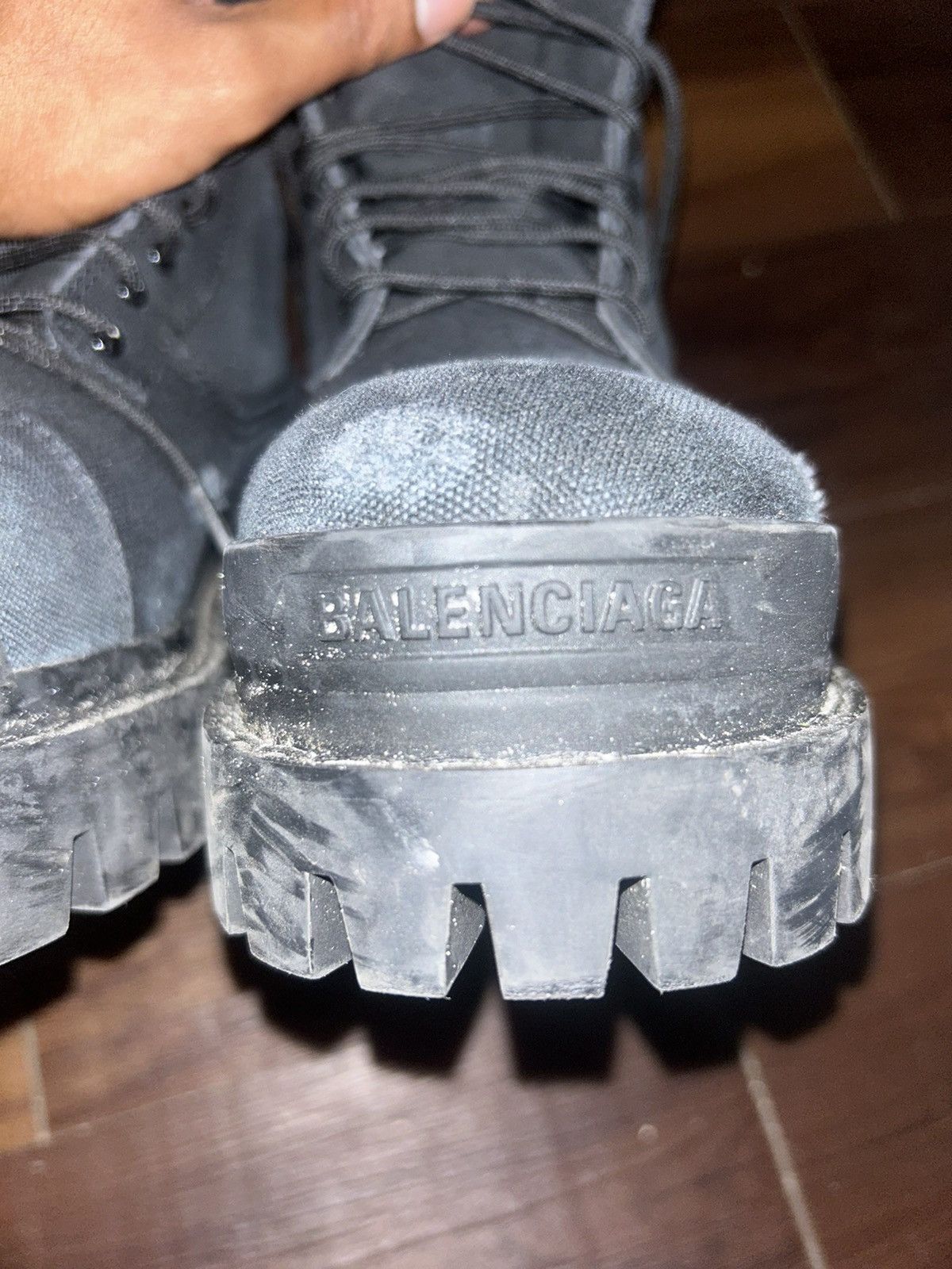 Balenciaga Balenciaga Strike Boots (Distressed Canvas) Size US 9 / EU 42 - 11 Thumbnail