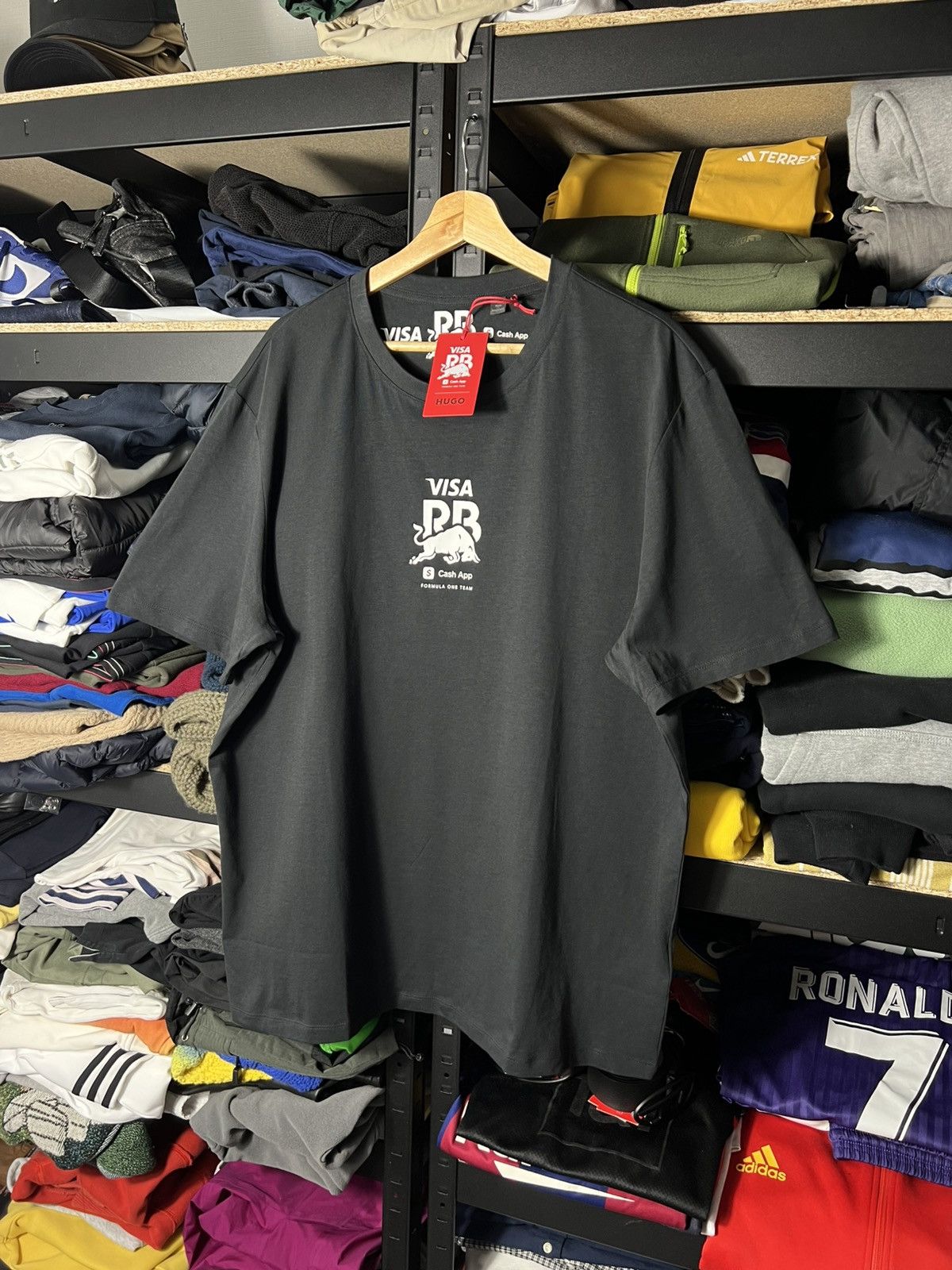 Hugo HUGO Red Bull Racing F1 T-Shirt Visa Cash App Black Y2K Size US XXL / EU 58 / 5 - 4 Thumbnail