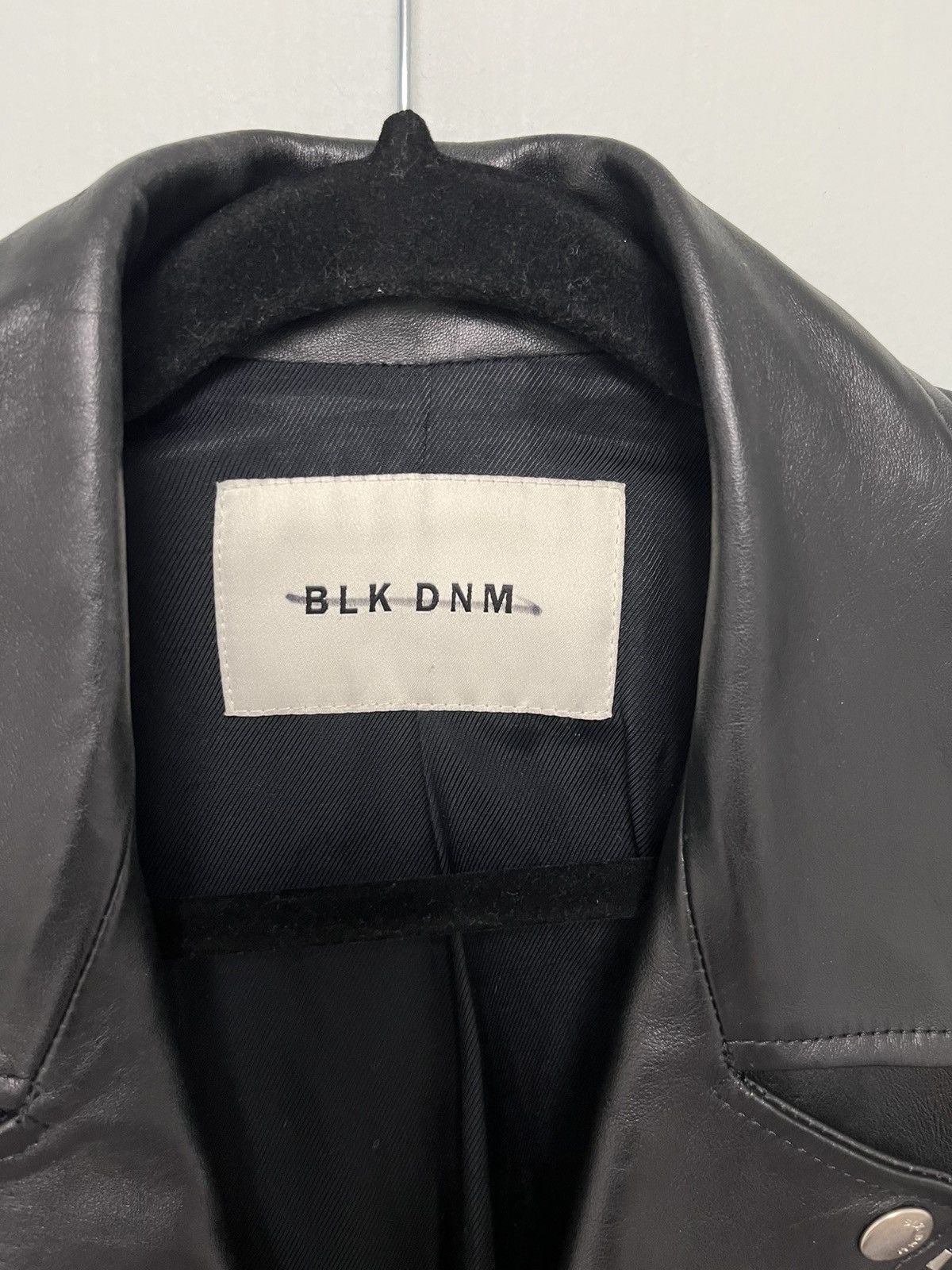 Blk Dnm Leather jacket 15. Biker jacket. Size 48 medium Size US M / EU 48-50 / 2 - 9 Thumbnail