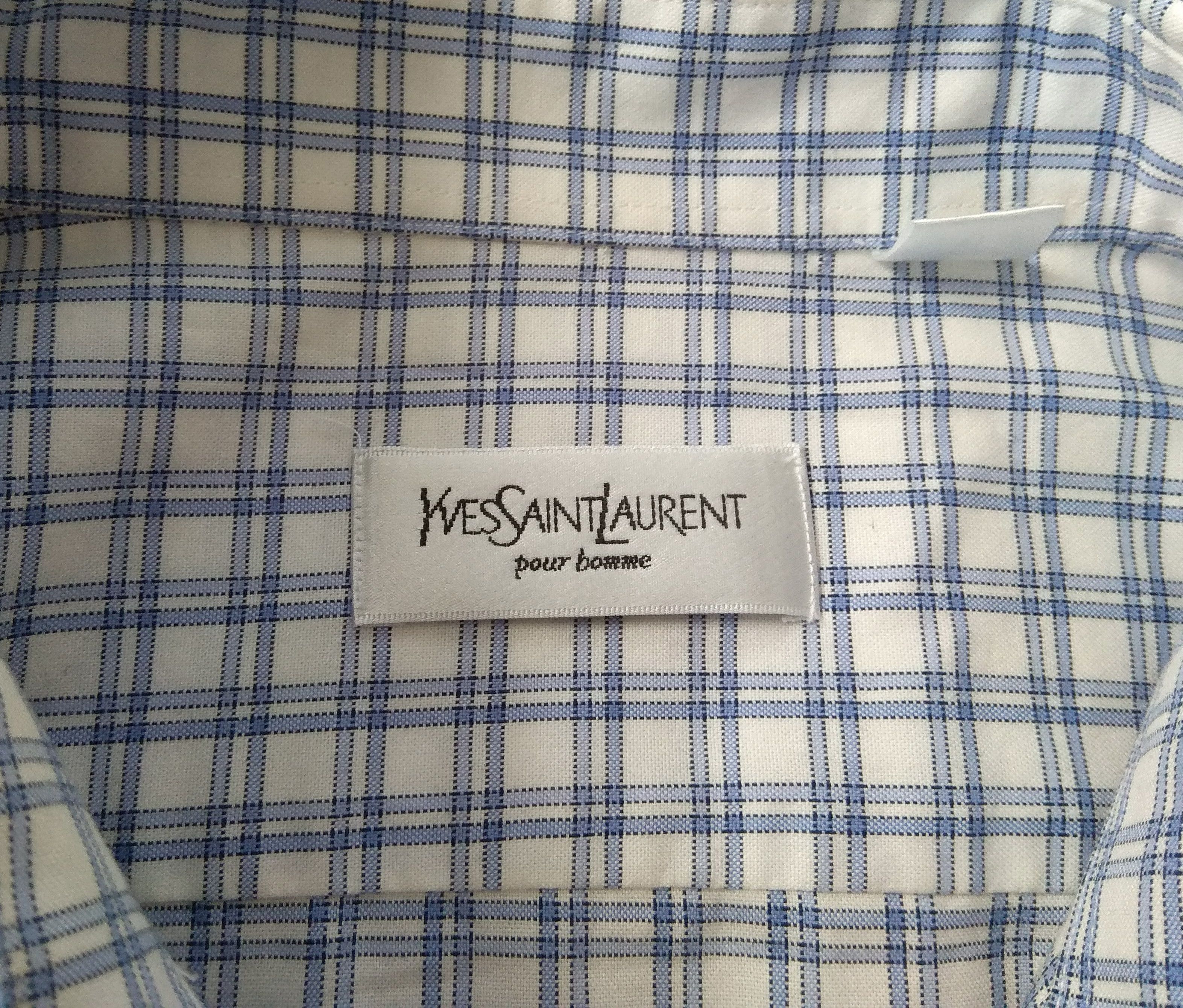 Yves Saint Laurent Vintage YSL Yves Saint Laurent Long Sleeve Check Shirt sz XL Size US XL / EU 56 / 4 - 6 Thumbnail