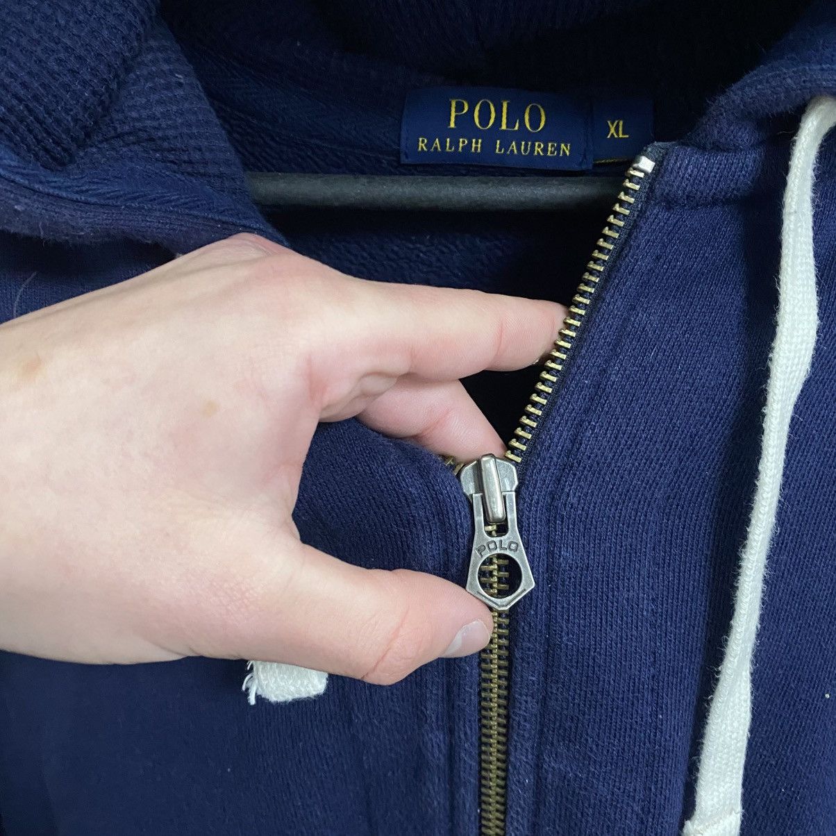 Polo Ralph Lauren Vintage Polo Ralph Lauren Zip Up Hoodie Navy Blue Size US XL / EU 56 / 4 - 5 Thumbnail