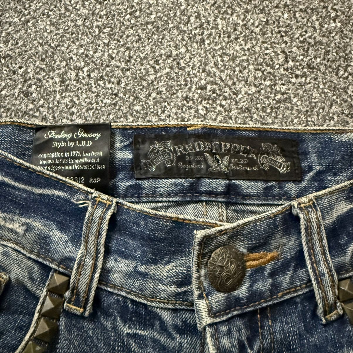 If Six Was Nine 🇯🇵🔥 Japanese Seditionaries LGB Ripped Paint Denim Size US 30 / EU 46 - 12 Thumbnail
