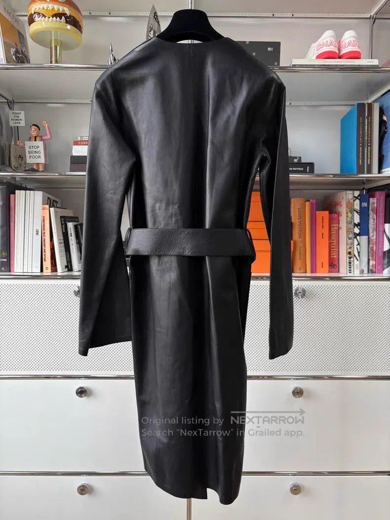 Loewe Loewe Soft lamb leather trench coat, black V-neck with tie Size XXS / US 00 / IT 34 - 3 Thumbnail