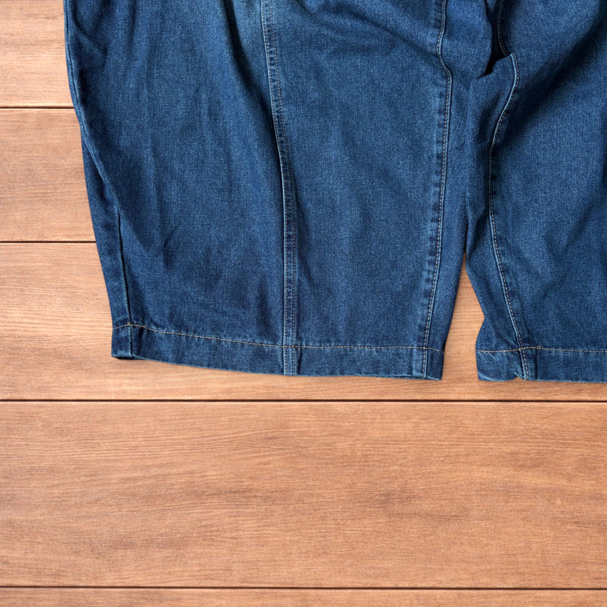 Japanese Brand Super baggy wide leg balloon fit jeans in blue. Size US 32 / EU 48 - 4 Thumbnail