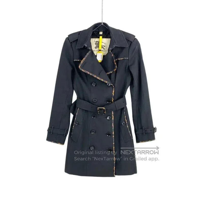 Burberry Burberry Black Cotton Women's Trench Coat. Size XXS / US 00 / IT 34 - 1 Thumbnail