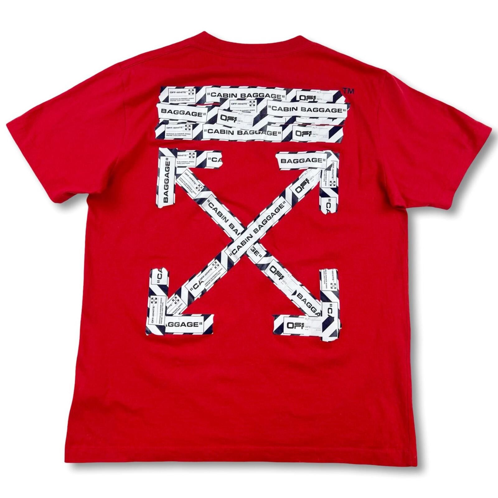 Off-White Off-White Airport Tape Arrows Red T Shirt Size US XL / EU 56 / 4 - 2 Thumbnail