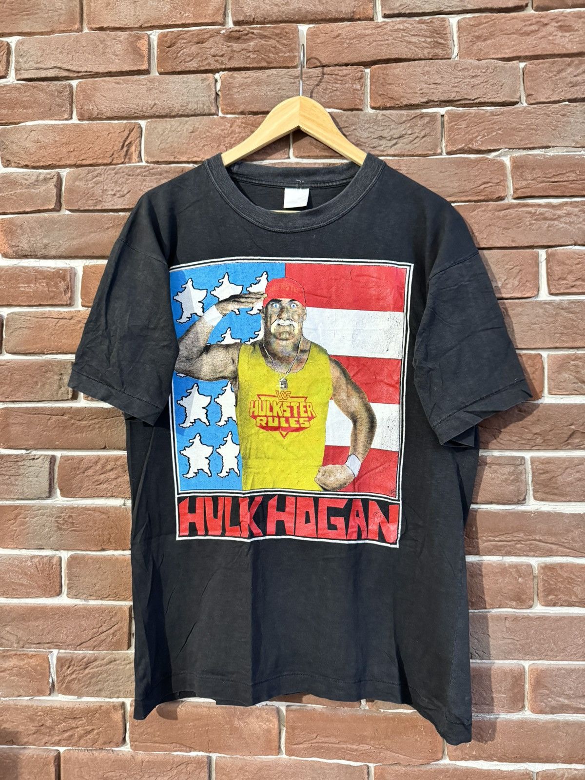 WWE Hulk Hogan Rules WWE WWF Vintage 90s Rare Wrestling T Shirt Size US M / EU 48-50 / 2 - 1 Thumbnail