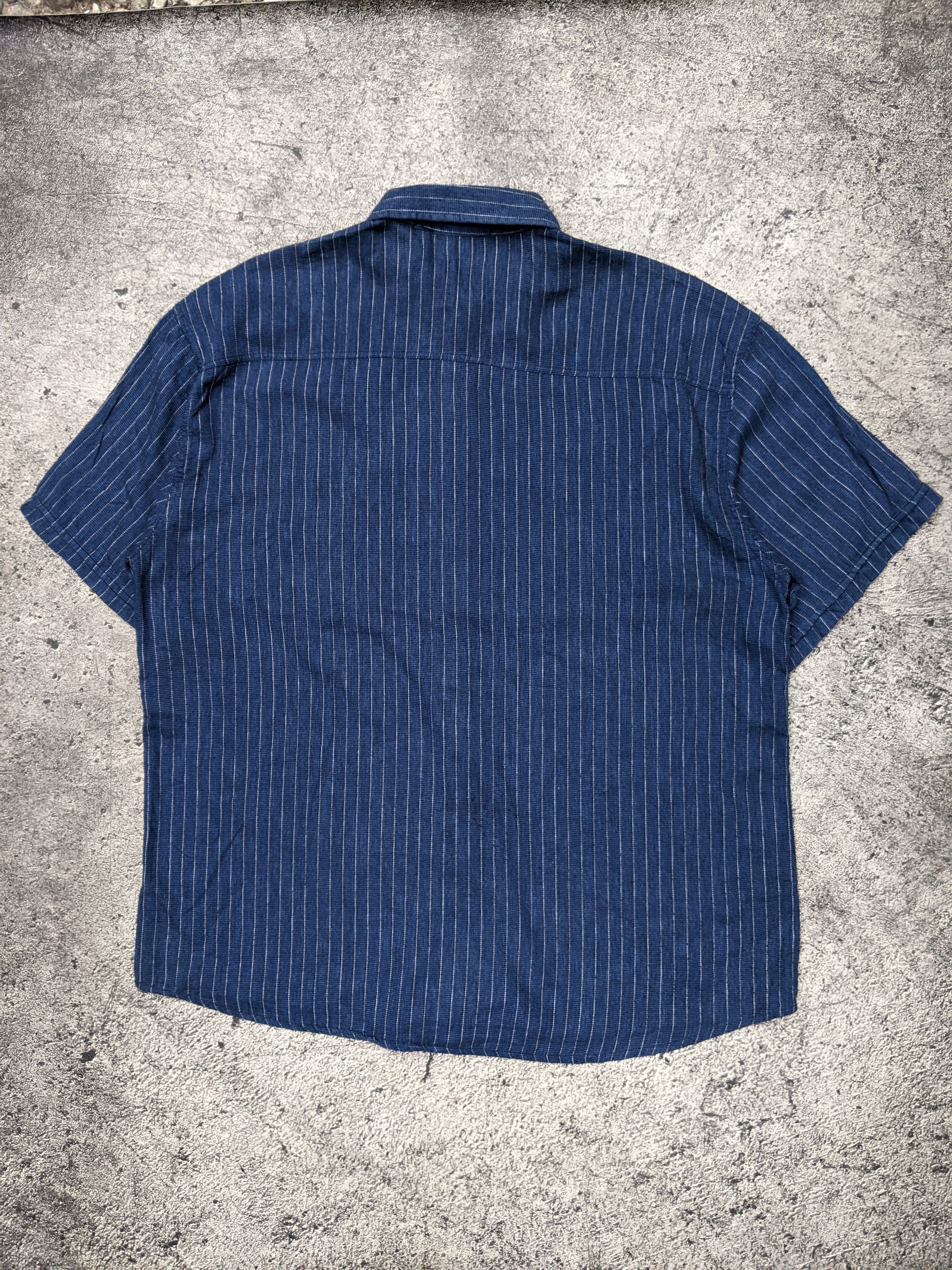 The Real McCoy's Mccoy Stripe Indigo Blue Shirt Size US L / EU 52-54 / 3 - 5 Thumbnail