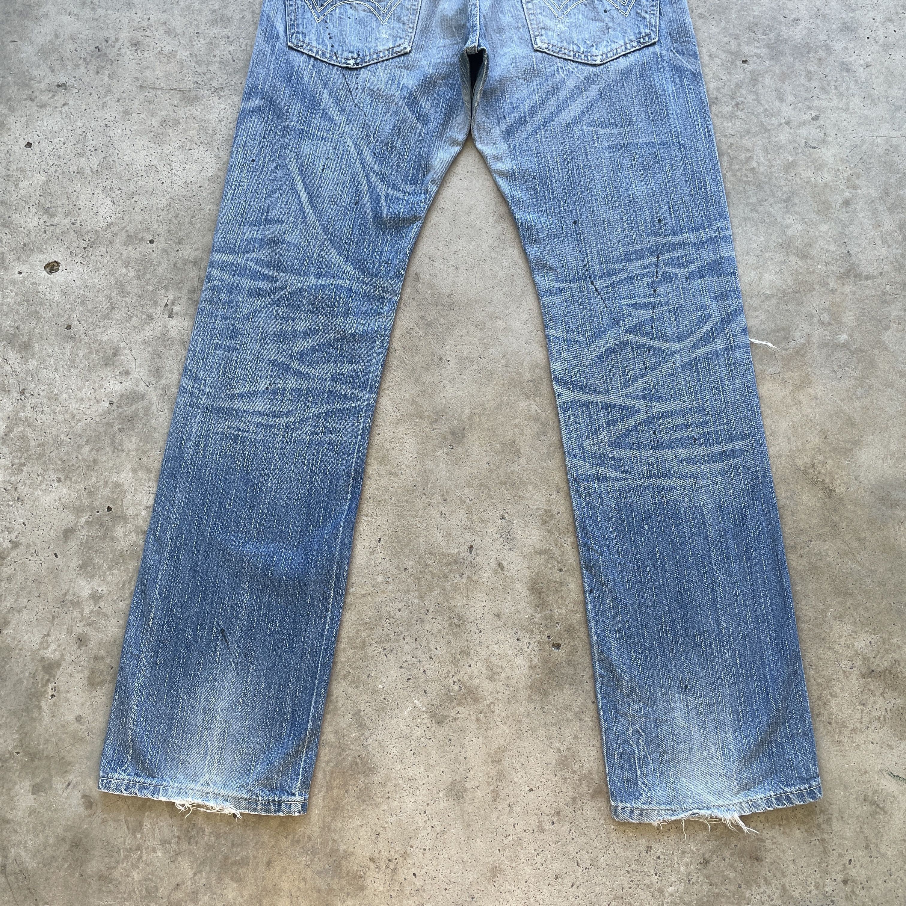 Edwin × Japanese Brand VINTAGE EDWIN 503 DISTRESSED FADED RIPPED JEANS PANTS DENIM Size US 31 - 10 Thumbnail