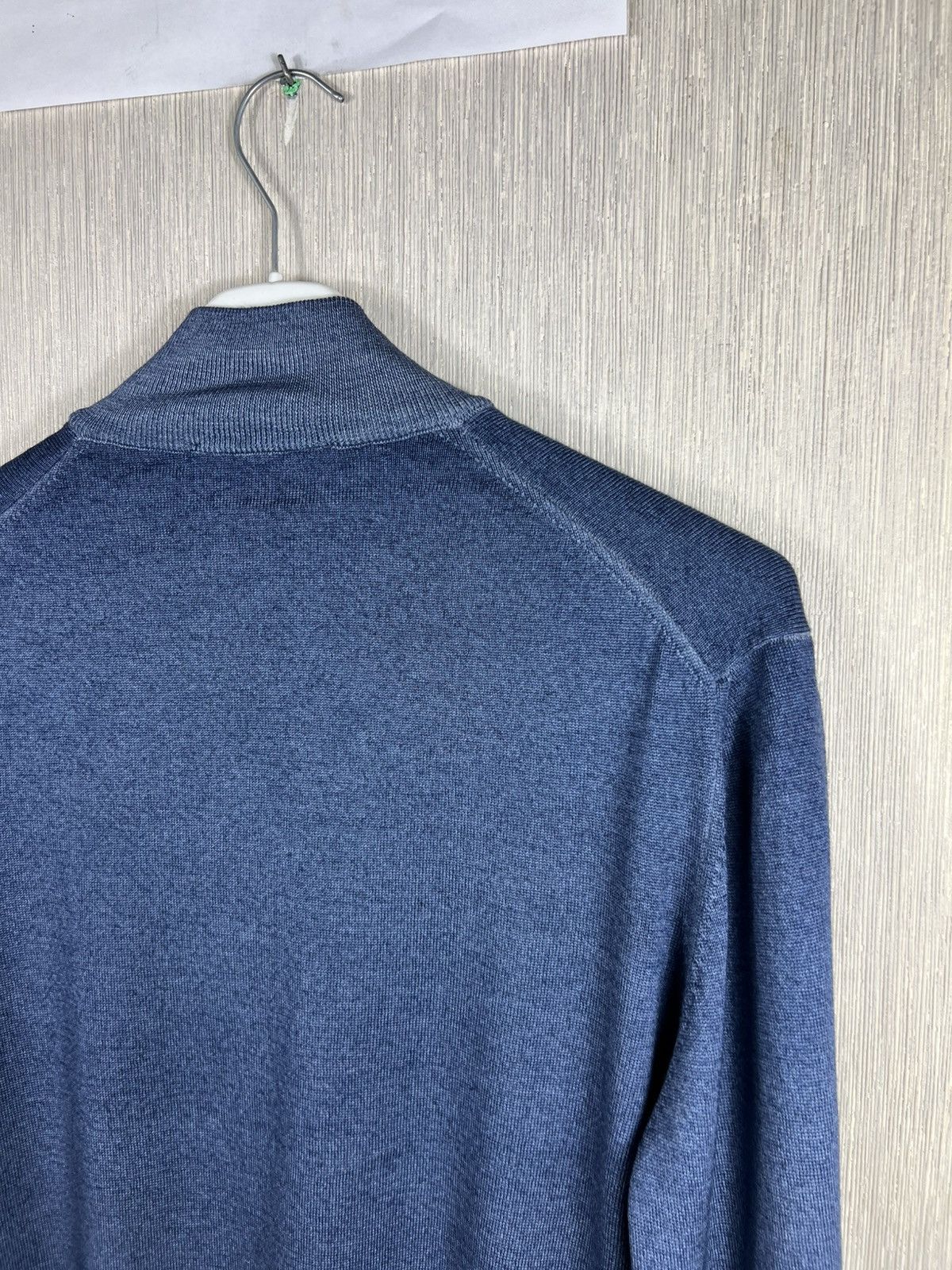 Gran Sasso Gran Sasso virgin wool merino quarter half zip sweater navy Size US L / EU 52-54 / 3 - 19 Thumbnail