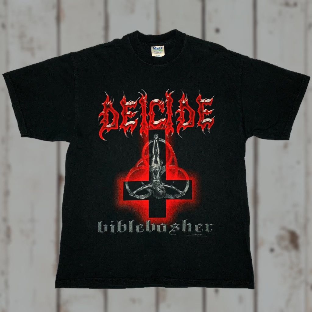 Vintage VINTAGE Deicide T-Shirt Mens XL Crew Neck Short Sleeve Black Graphic Print 90s Metal Basher Size US XL / EU 56 / 4 - 1 Thumbnail