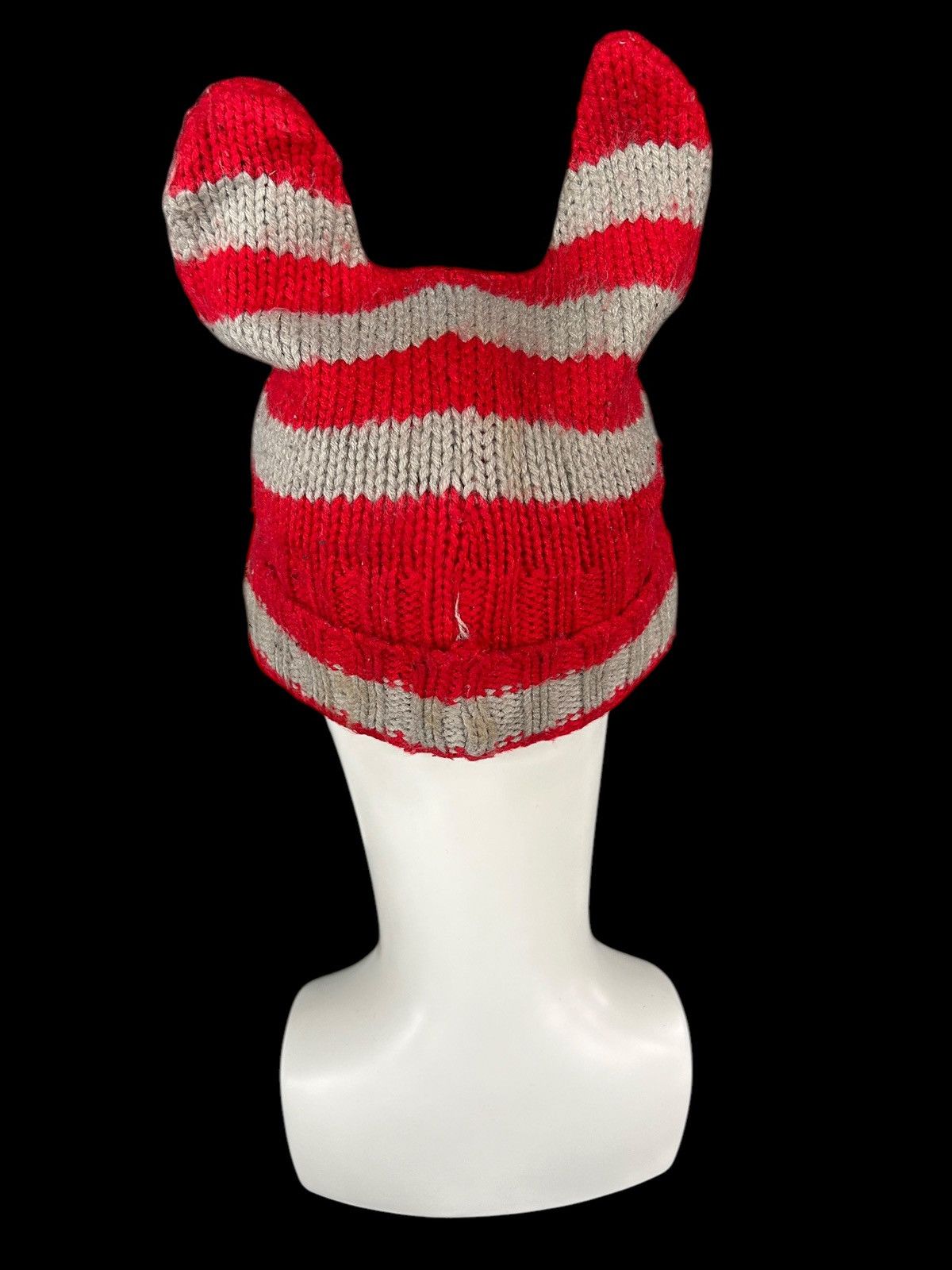 Japanese Brand × Kapital × Vintage Horn Devil Stripe Knitted Beanie Hats Rare ☠️☠️ Size ONE SIZE - 3 Thumbnail