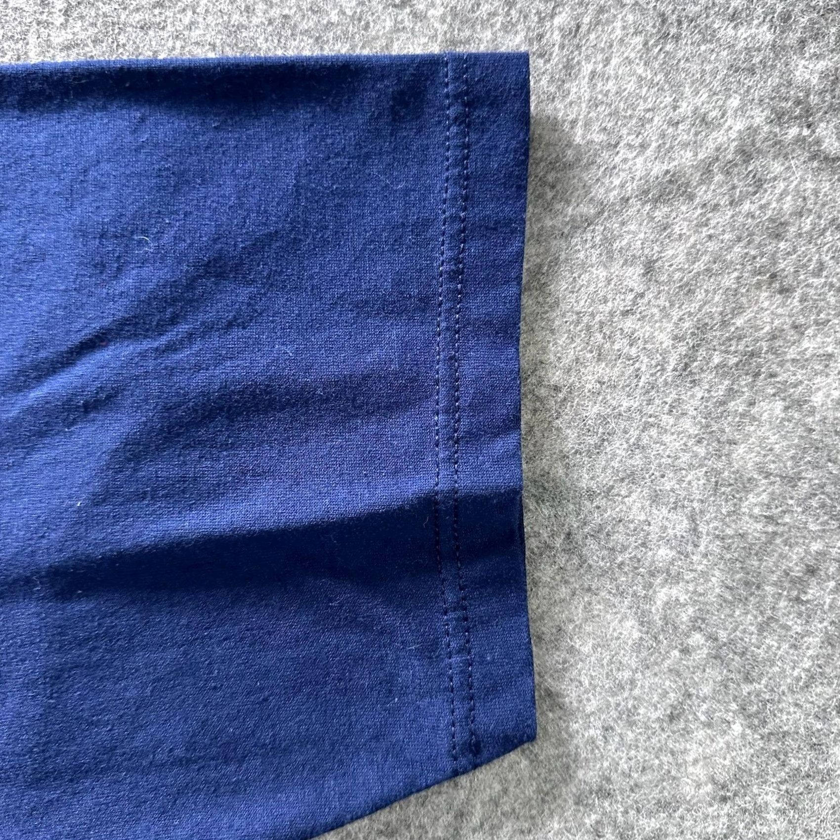 Jerzees JERZEES Shirt Mens L Blue Solid Crewneck Tee Cotton Polyester Made In USA Size US L / EU 52-54 / 3 - 4 Thumbnail