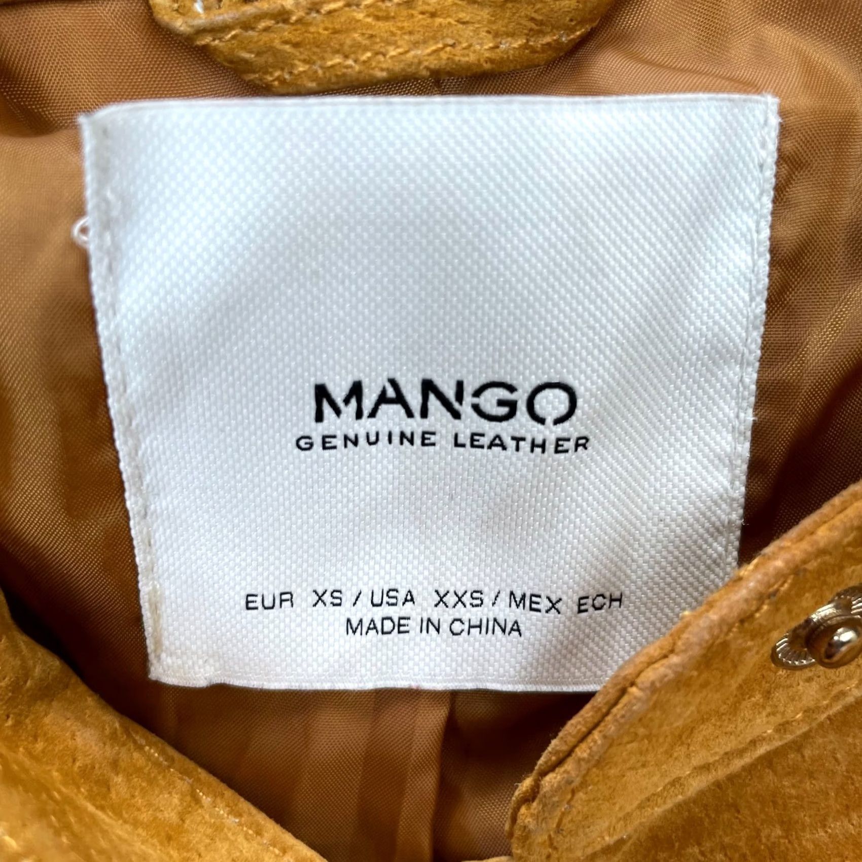 Mango Mango Yellow Biker Jacket Womens XS Leather Asymmetrical Zip Size XS / US 0-2 / IT 36-38 - 4 Thumbnail