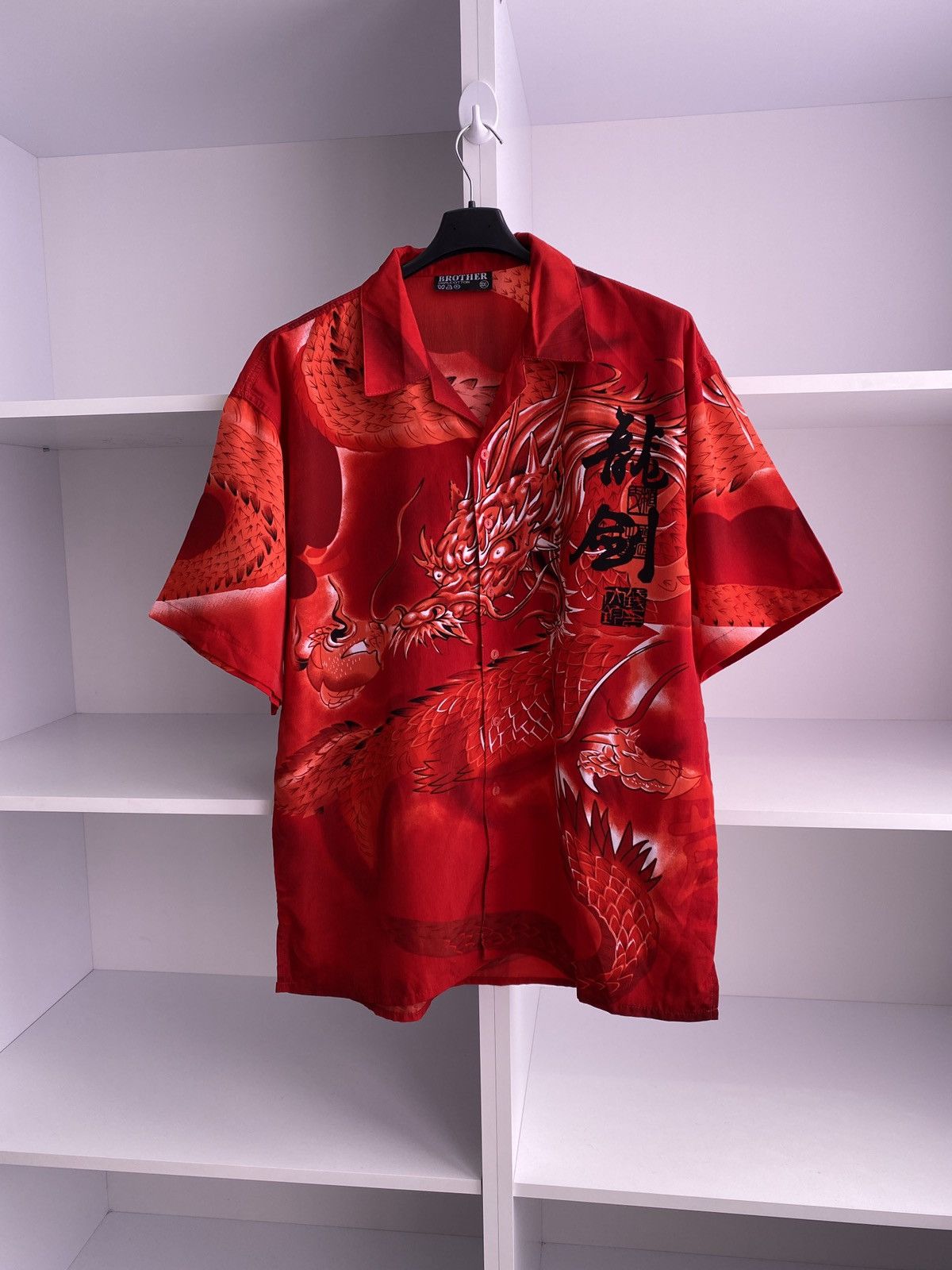 Japanese Brand × Vintage Vintage Japanese Style Dragon Short Sleeve Shirt Size US XXL / EU 58 / 5 - 3 Thumbnail