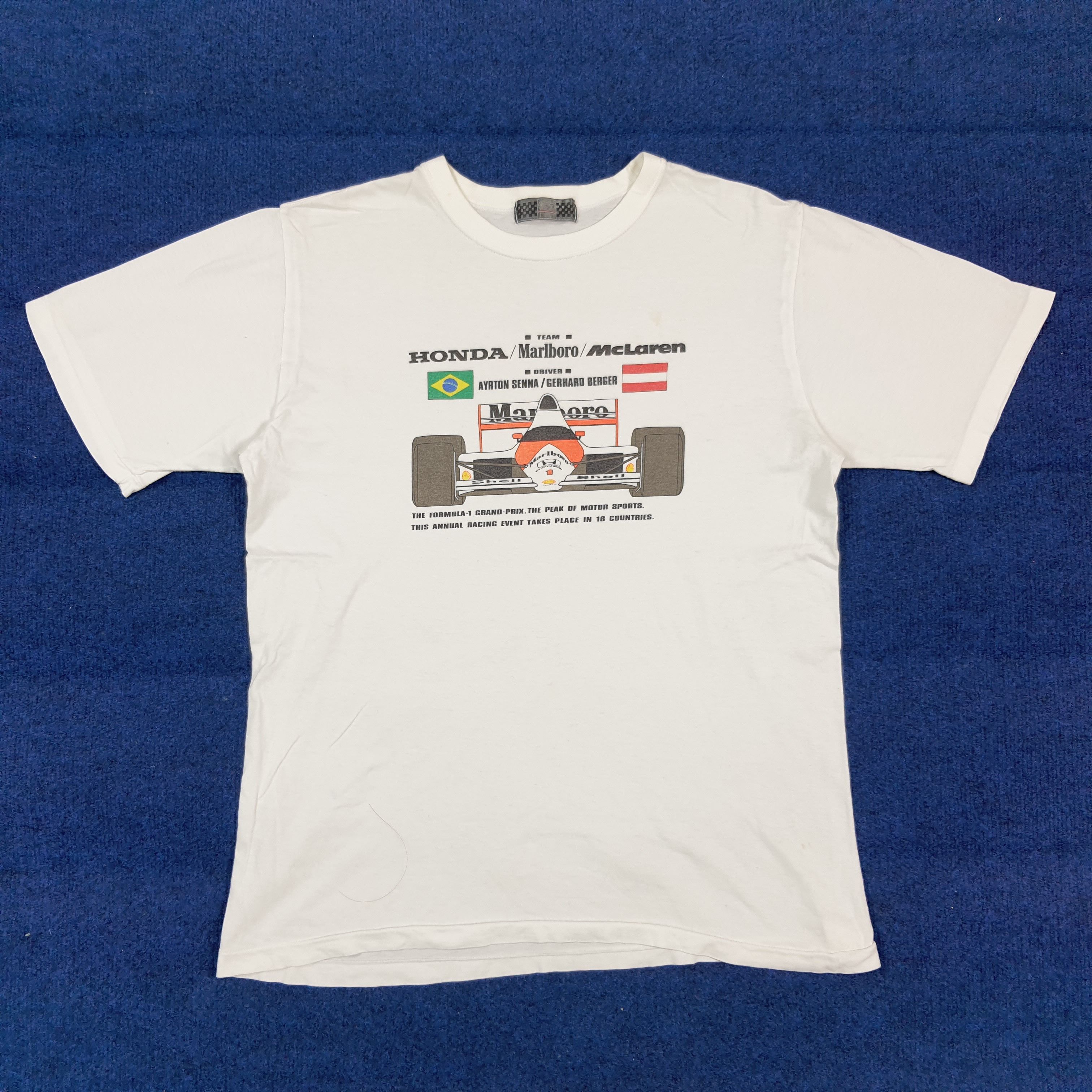 Honda Vintage HONDA Team F1 Formula 1 tshirt C301N16 Size US M / EU 48-50 / 2 - 1 Thumbnail