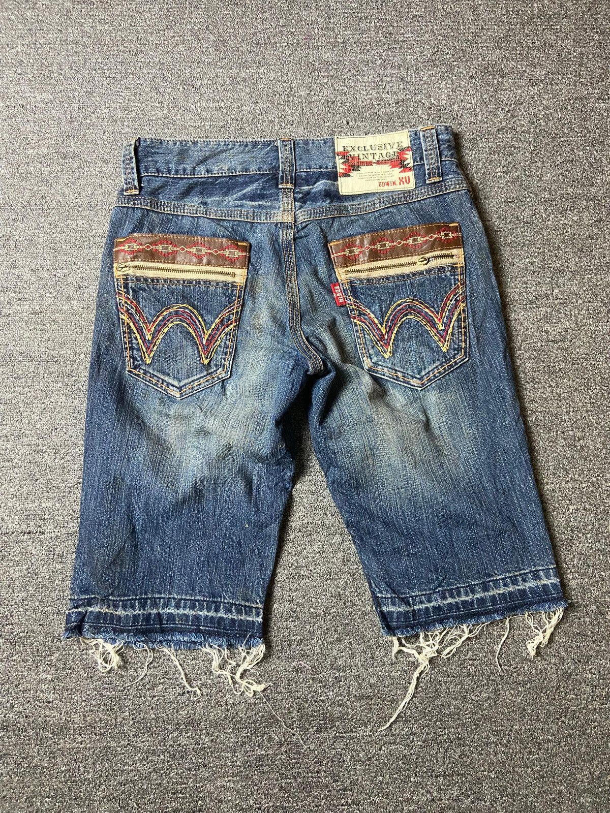 Edwin × Japanese Brand × Vintage Vintage Edwin Exclusive XV Denim Jeans Shorts (128) Size US 32 / EU 48 - 1 Thumbnail