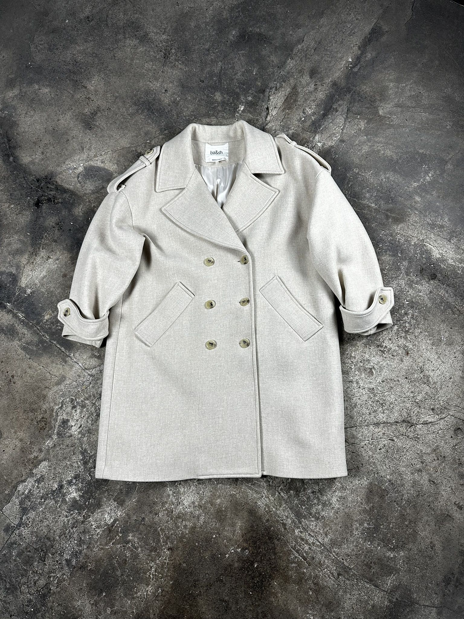 ba&sh ba&sh Wool Double-Breasted Long Heavy Coat Size M / US 6-8 / IT 42-44 - 1 Thumbnail