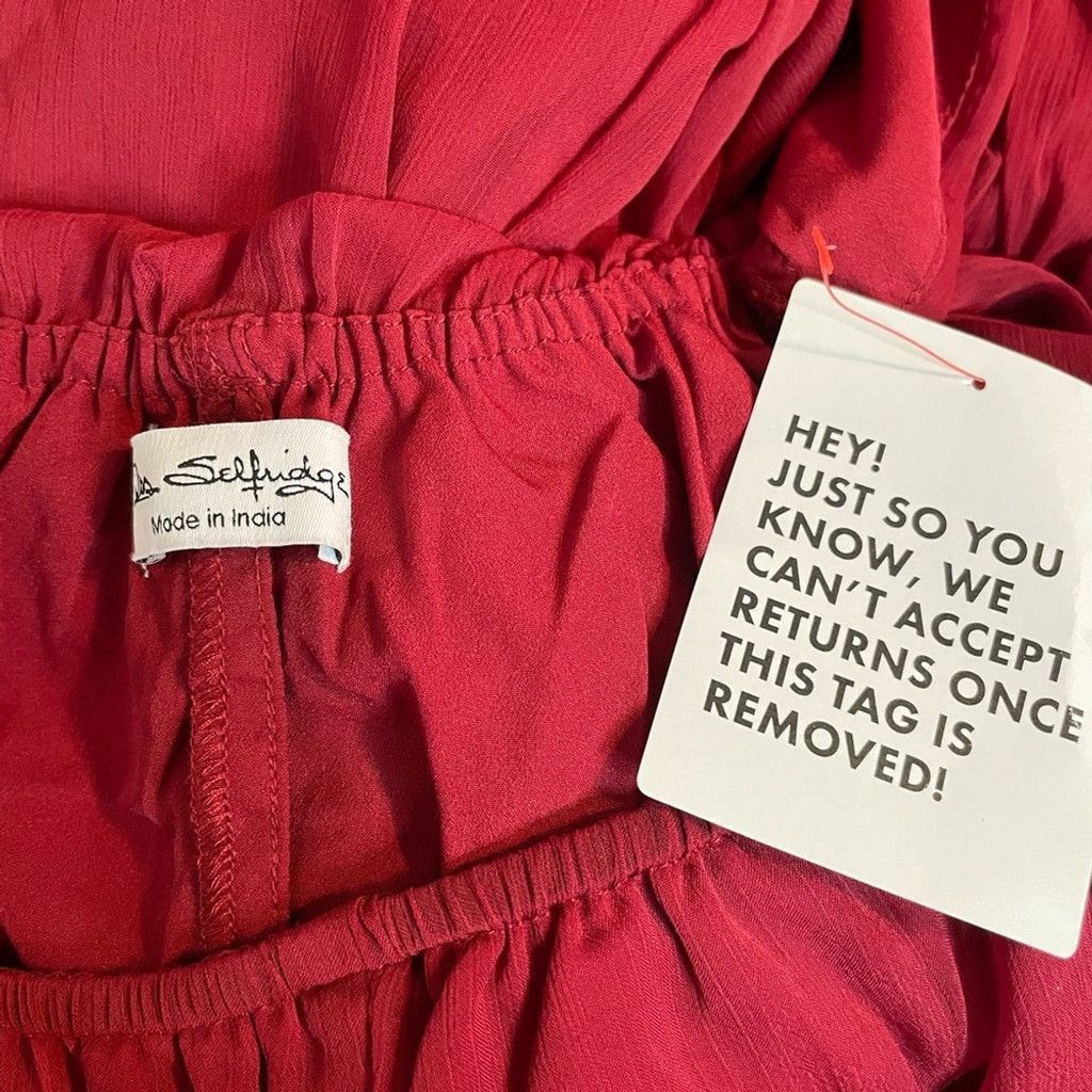 Asos NWt Miss Selfridge Beach Dobby Chiffon Tie-Front Romper S Size 27" / US 4 / IT 40 - 13 Thumbnail