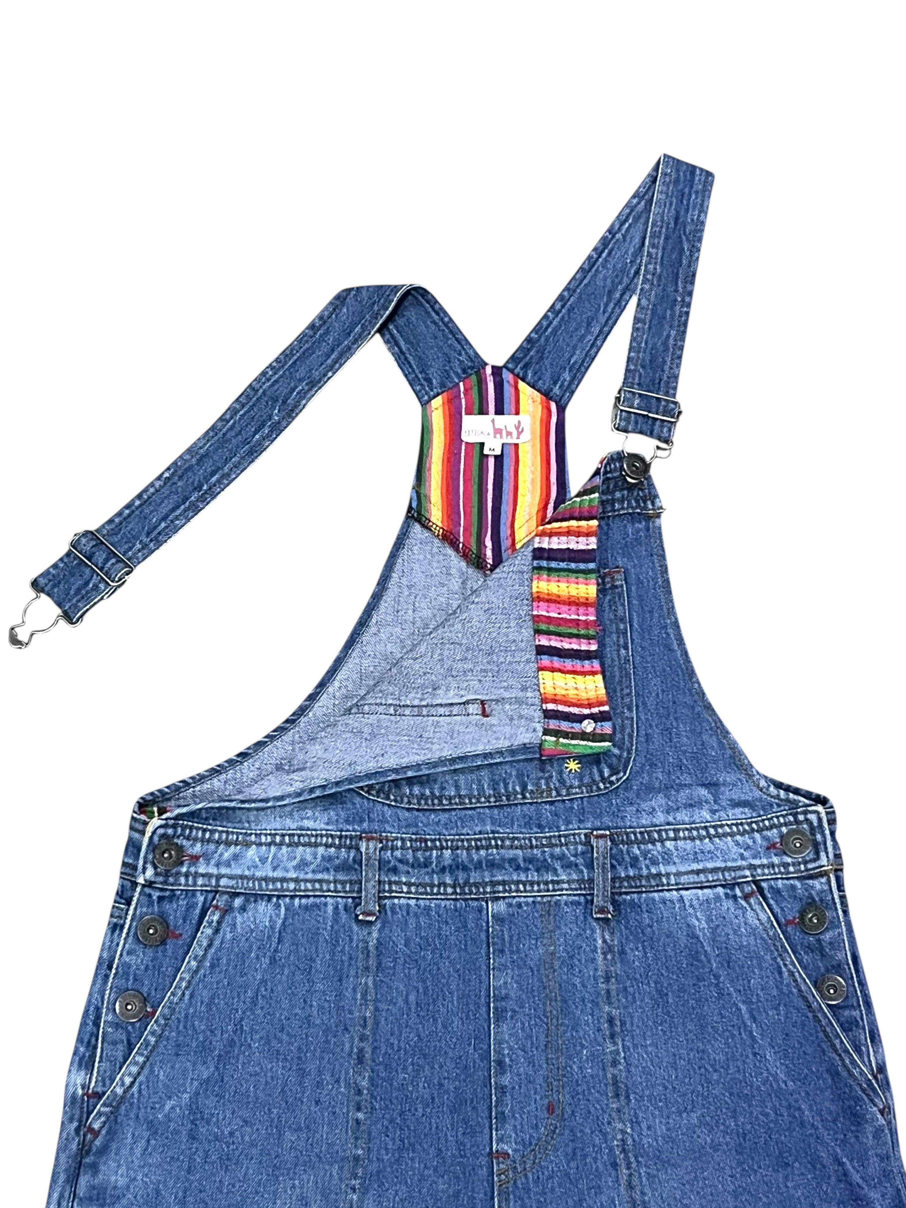 VIBE Vintage TITICACA Baggy Denim Overall w/ Embroidery Size 30" / US 8 / IT 44 - 5 Thumbnail