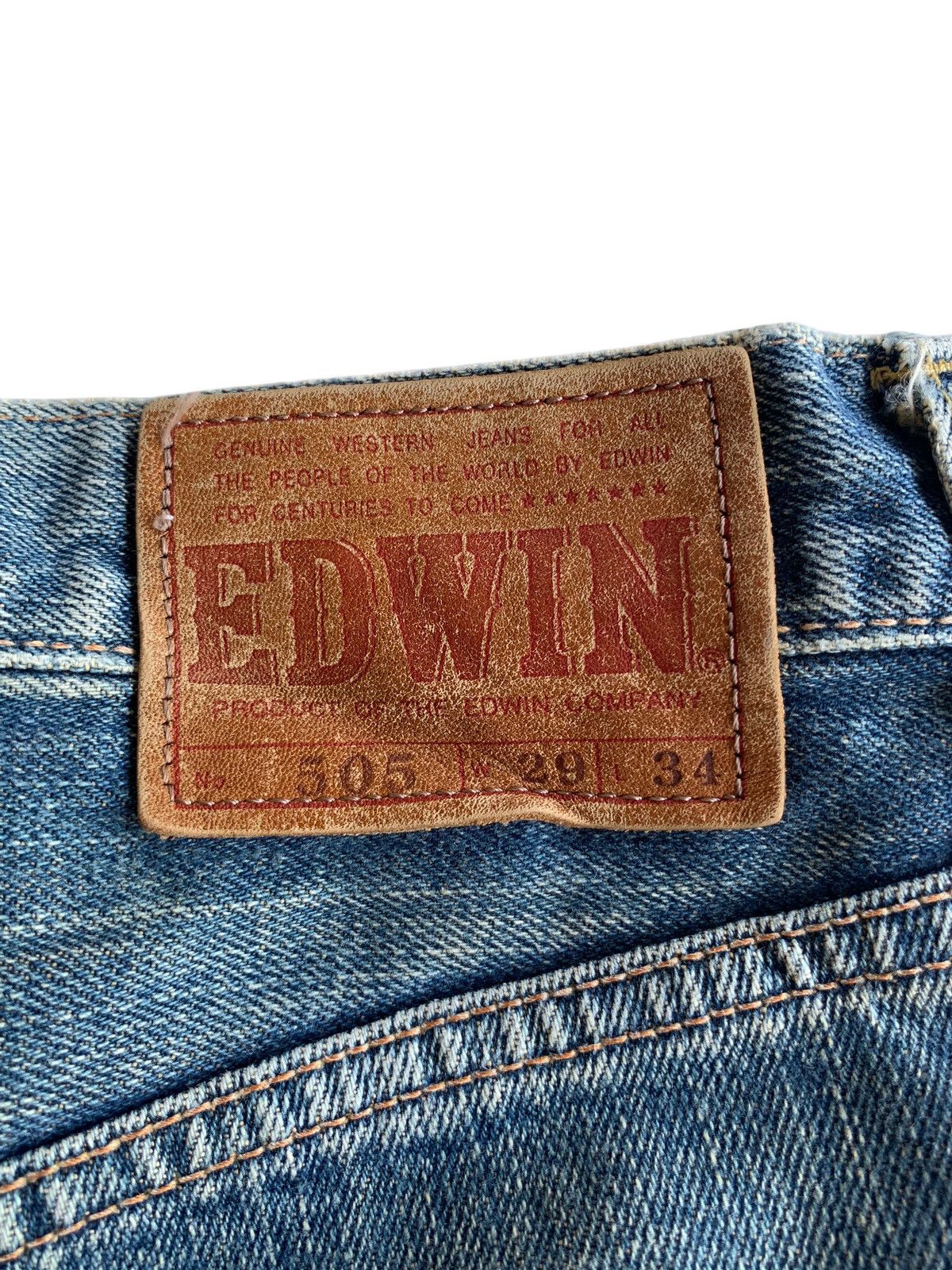 Edwin × Kapital × Vintage VINTAGE EDWIN 505 SELVEDGE RUSTY DISTRESSED DENIM Size US 30 / EU 46 - 12 Thumbnail