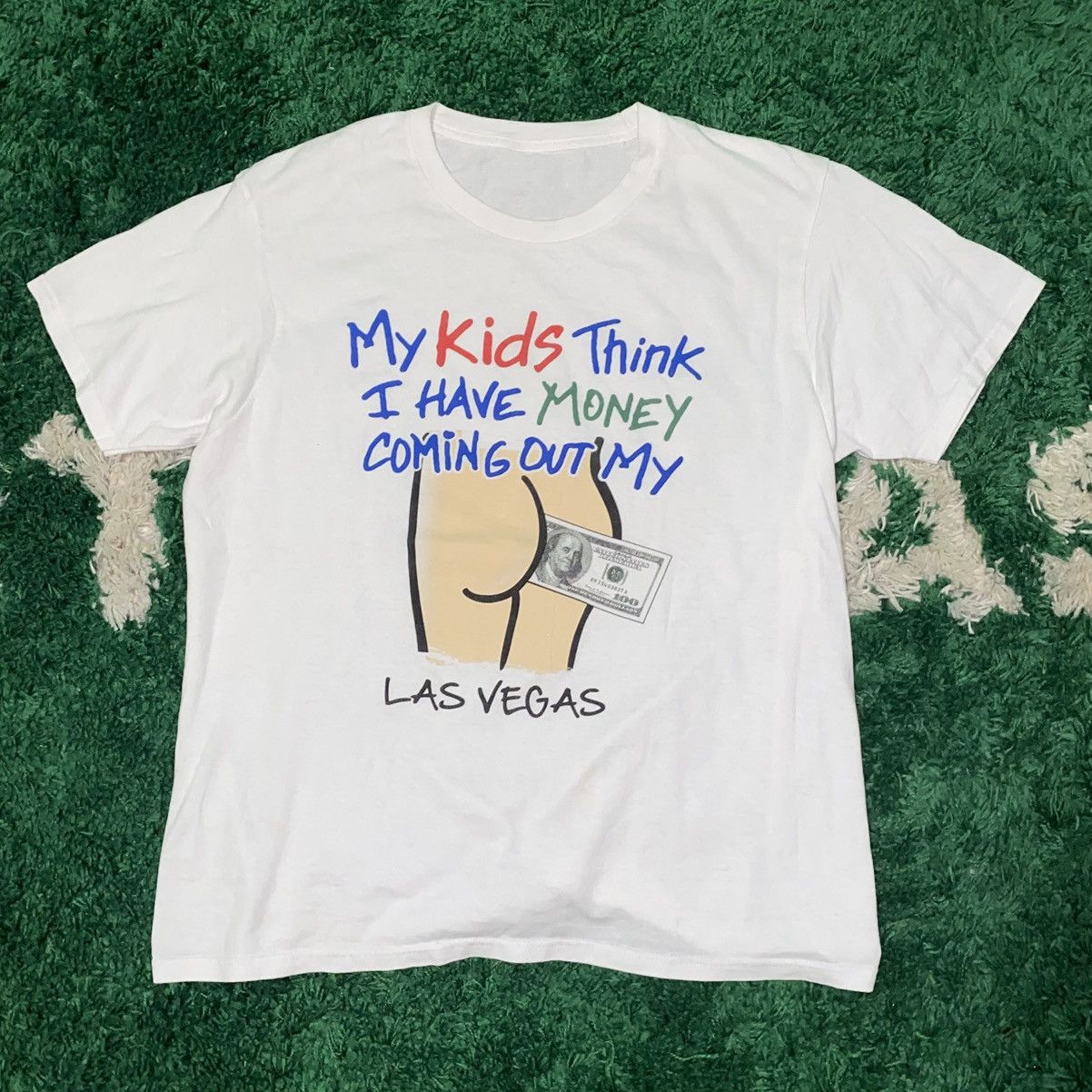 Vintage Vintage 90s Humor Las Vegas Souvenir Gag Tee Size US L / EU 52-54 / 3 - 1 Thumbnail