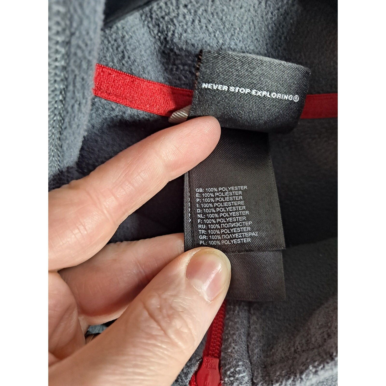 The North Face The North Face Fleece Pullover 1/4 Zip Lightweight Gray Mens Size US L / EU 52-54 / 3 - 5 Thumbnail
