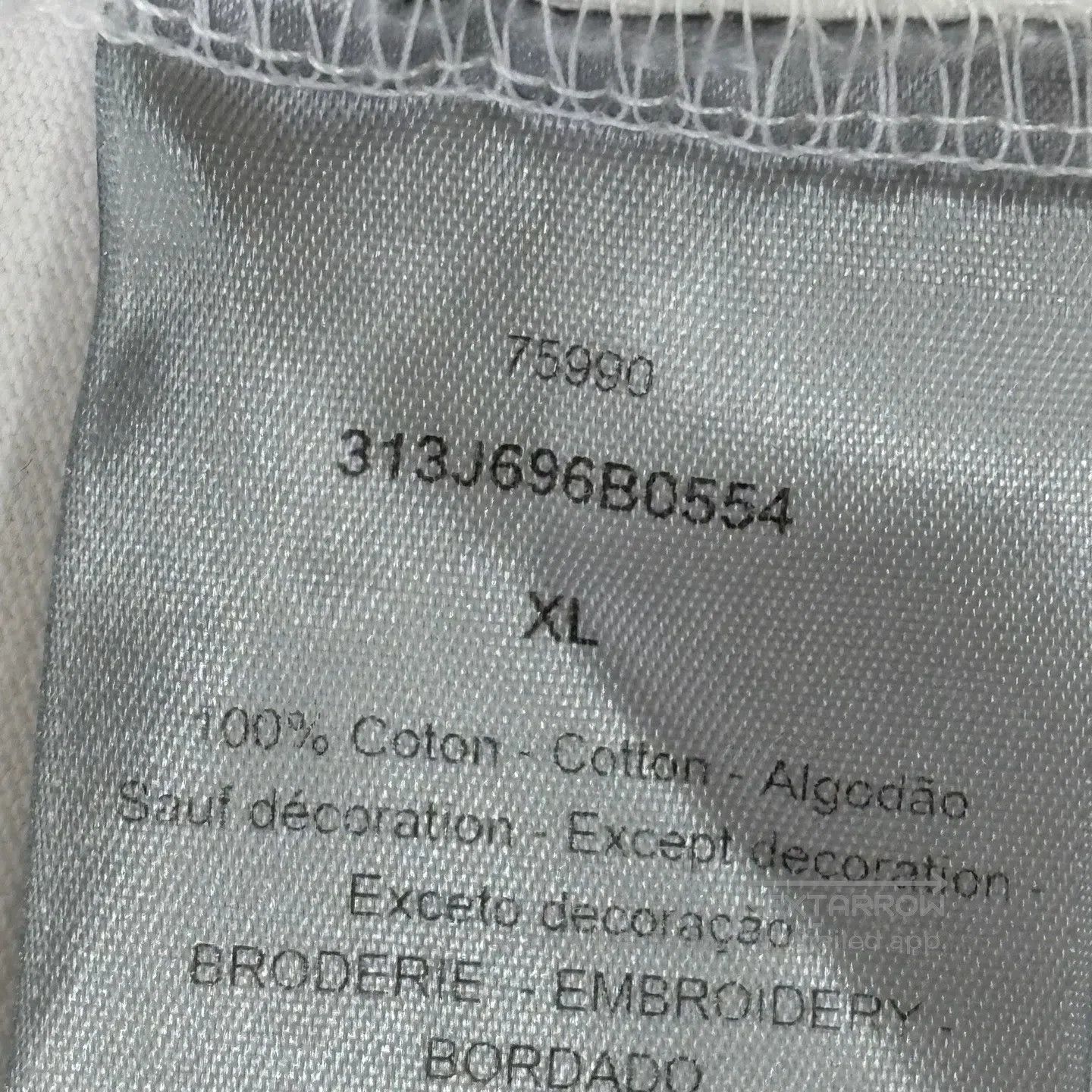 Dior Dior White shirt with letter embroidery logo and short sle Size US XL / EU 56 / 4 - 5 Thumbnail