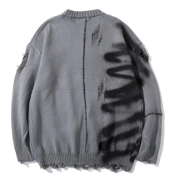 VIBE Oversize Ripped Sweater Size US M / EU 48-50 / 2 - 2 Thumbnail