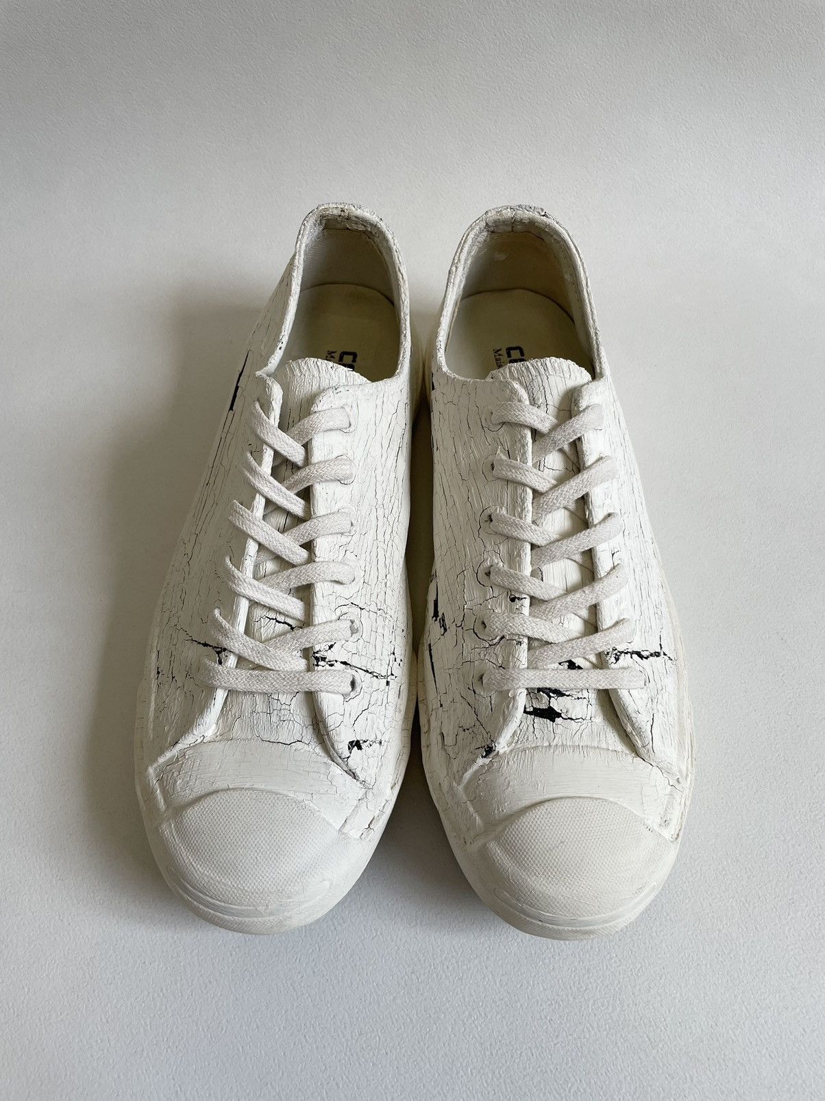 Converse × Maison Margiela S/S 14 White Painted Converse Sneakers Size US 8.5 / IT 38.5 - 18 Thumbnail