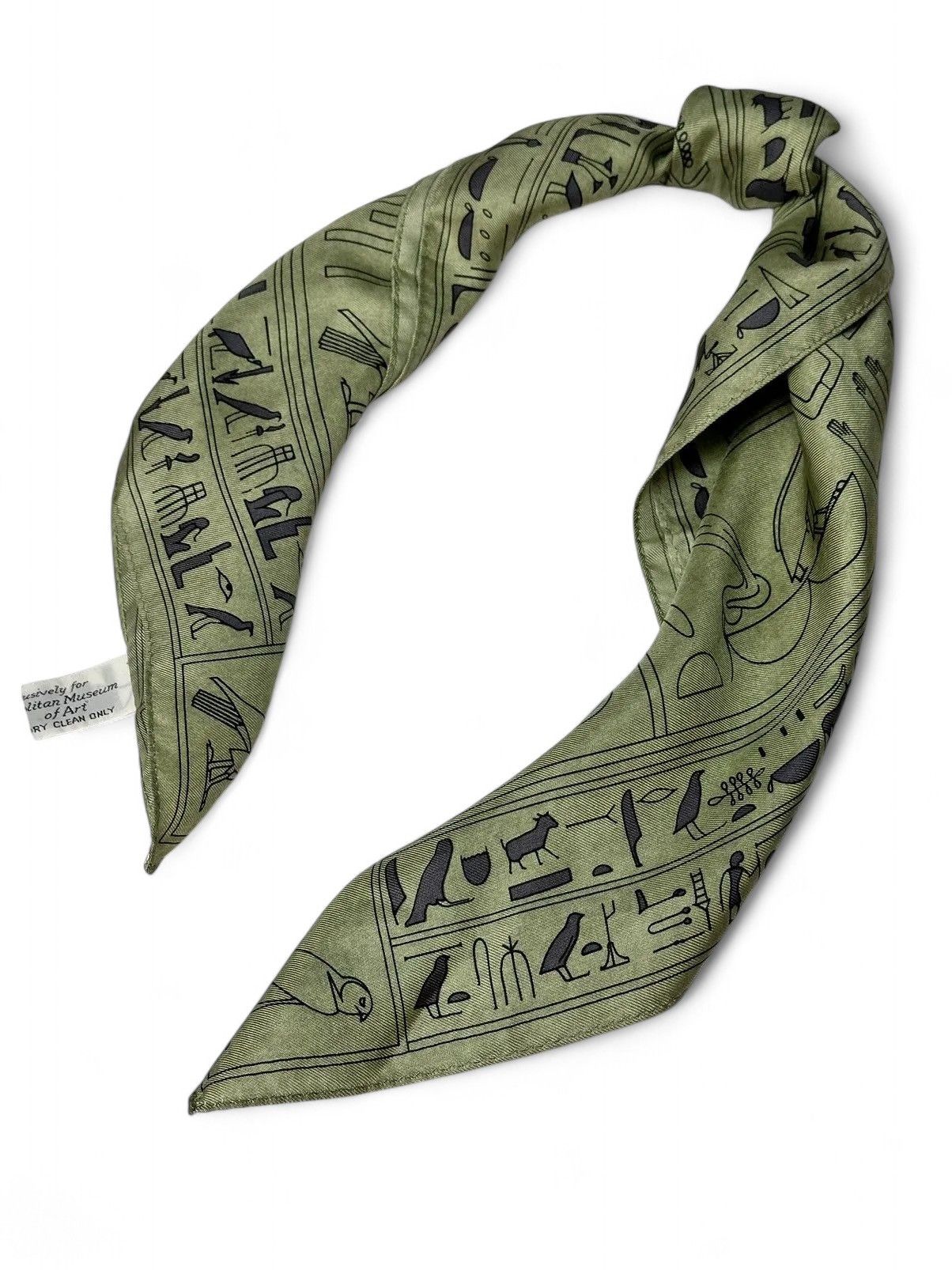 Other Egyptian Print Silk Scarf The Met Vintage Museum Collectible Size ONE SIZE - 5 Thumbnail