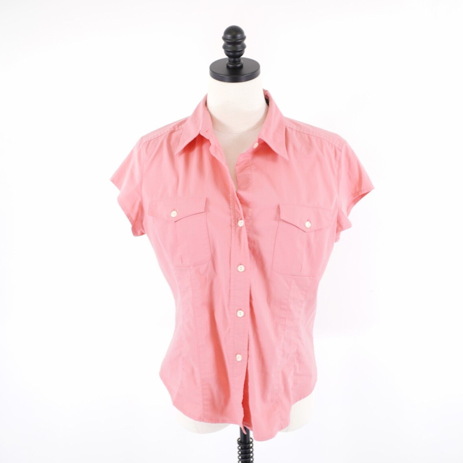 Designer New York & Company City Stretch Pink Large Collared Fitted B Size L / US 10 / IT 46 - 1 Thumbnail