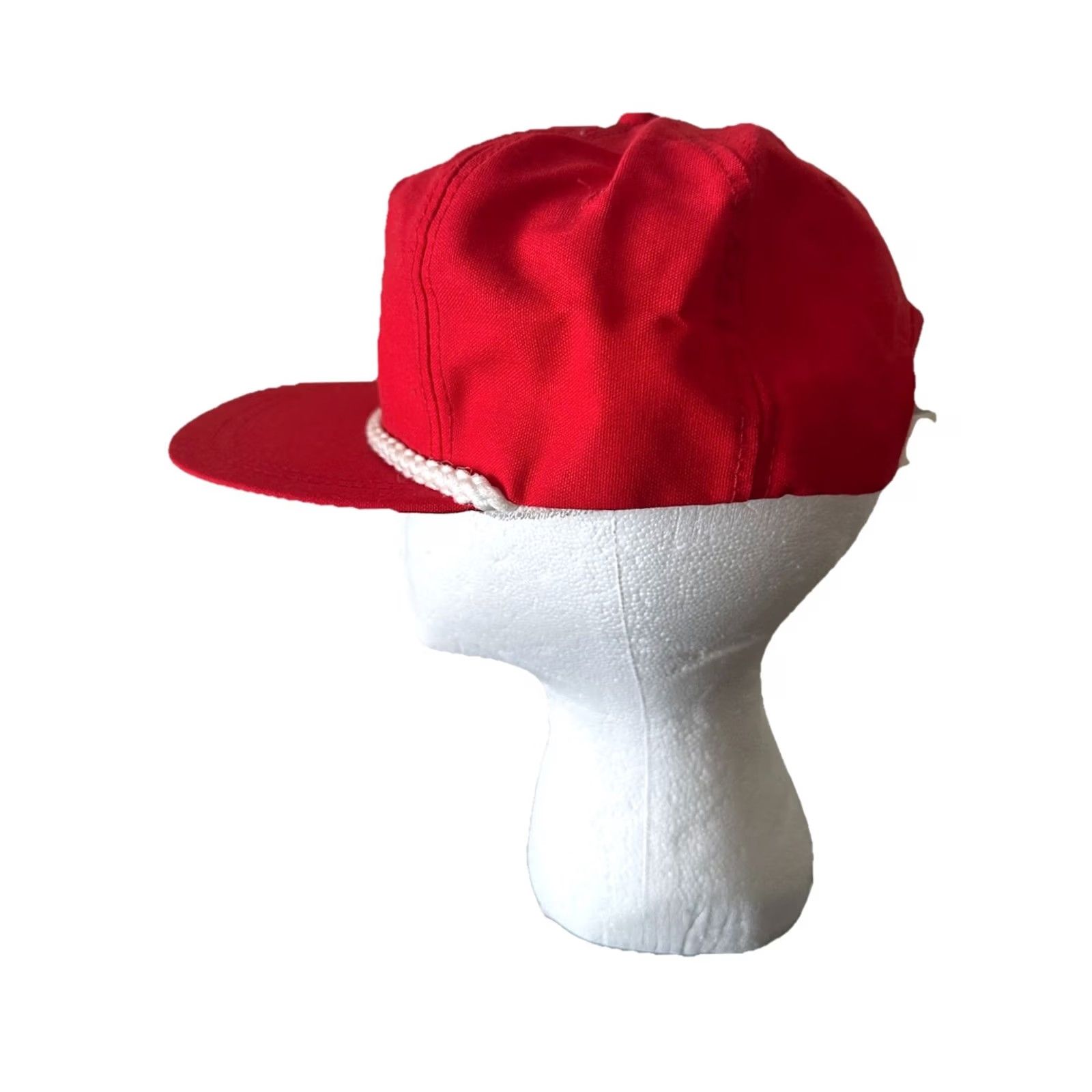 Vintage VINTAGE 80s DuPont Ribbon Strapback Hat Cap Made In USA Red NWOT Rare Cap Size ONE SIZE - 3 Thumbnail